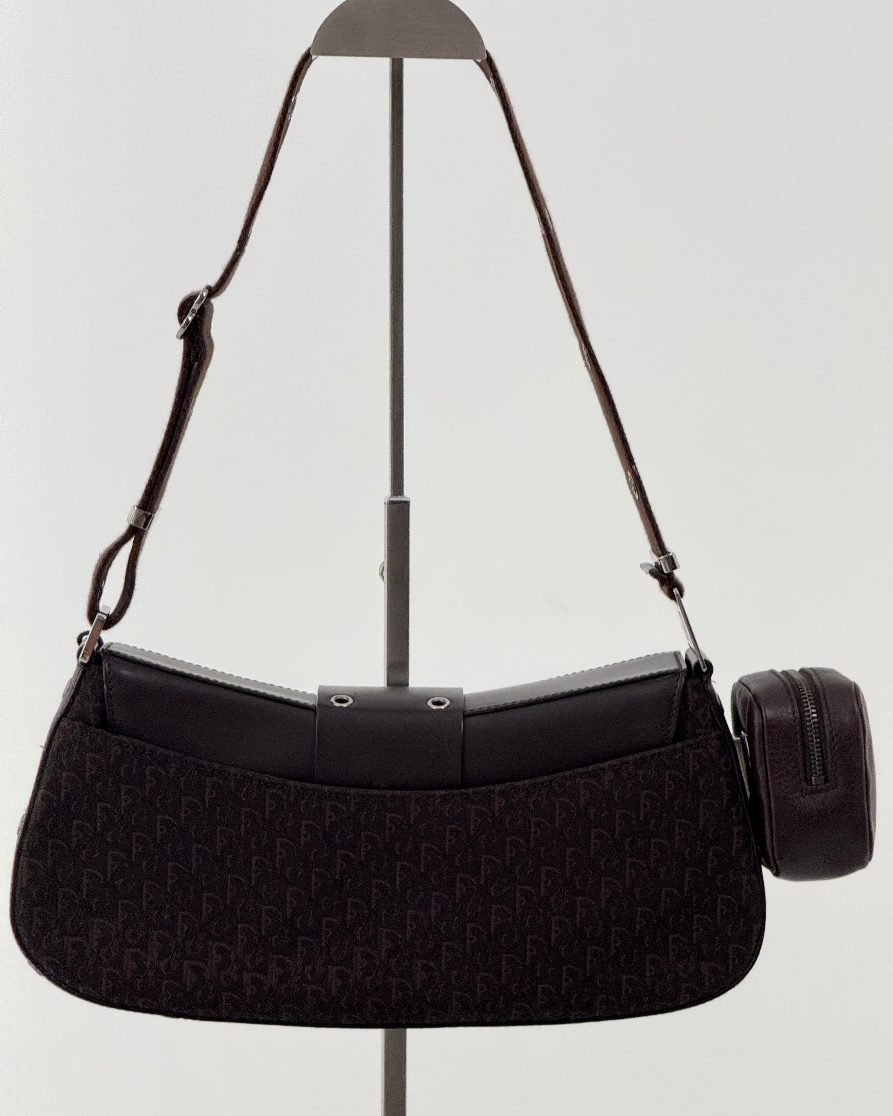 Dior Chocolate Brown Monogram Columbus Bag