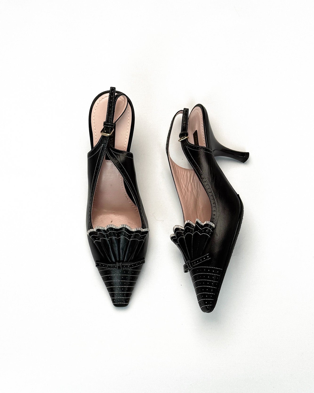 Louis Vuitton Ruffle Slingbacks • EU 37