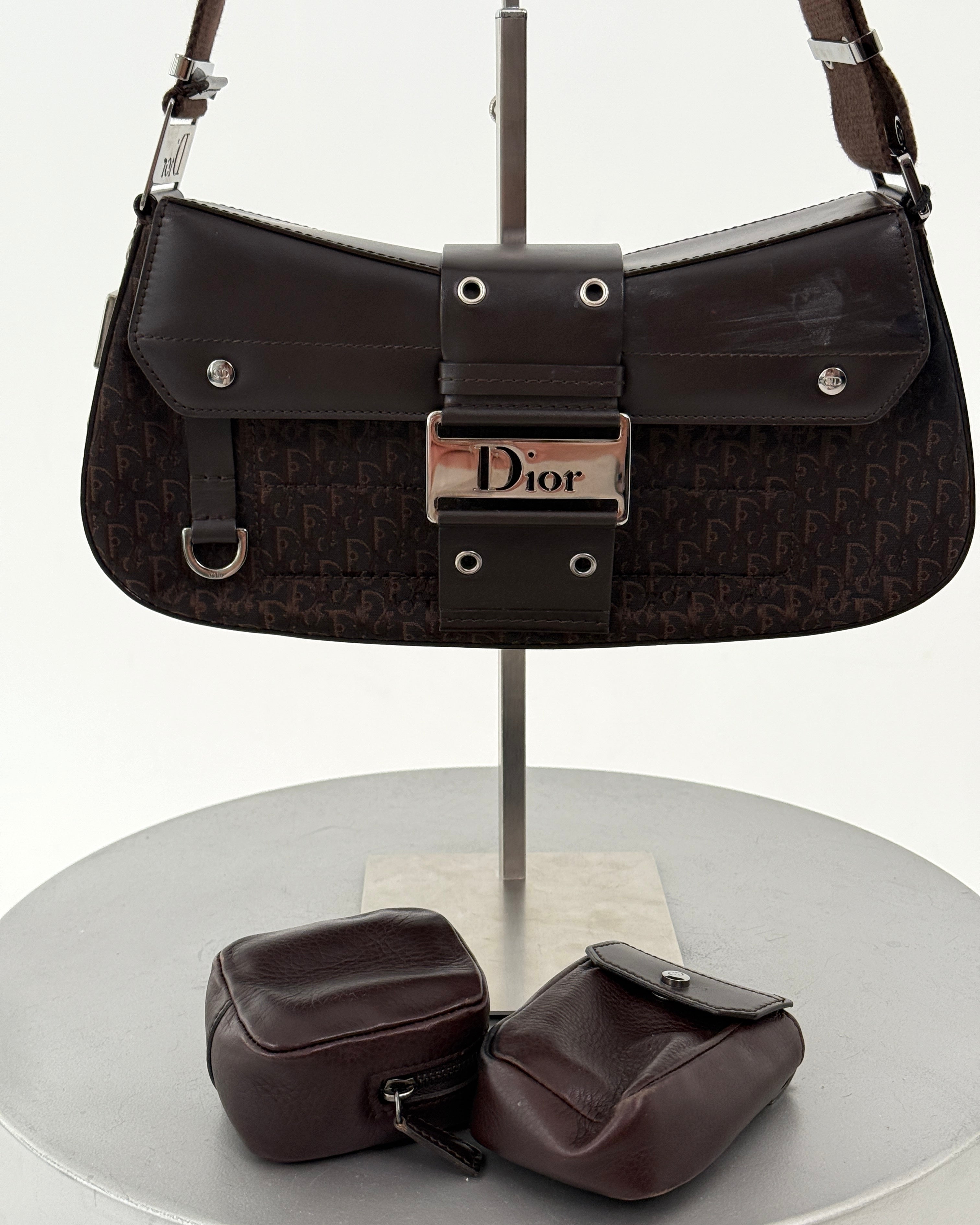 Dior Chocolate Brown Monogram Columbus Bag
