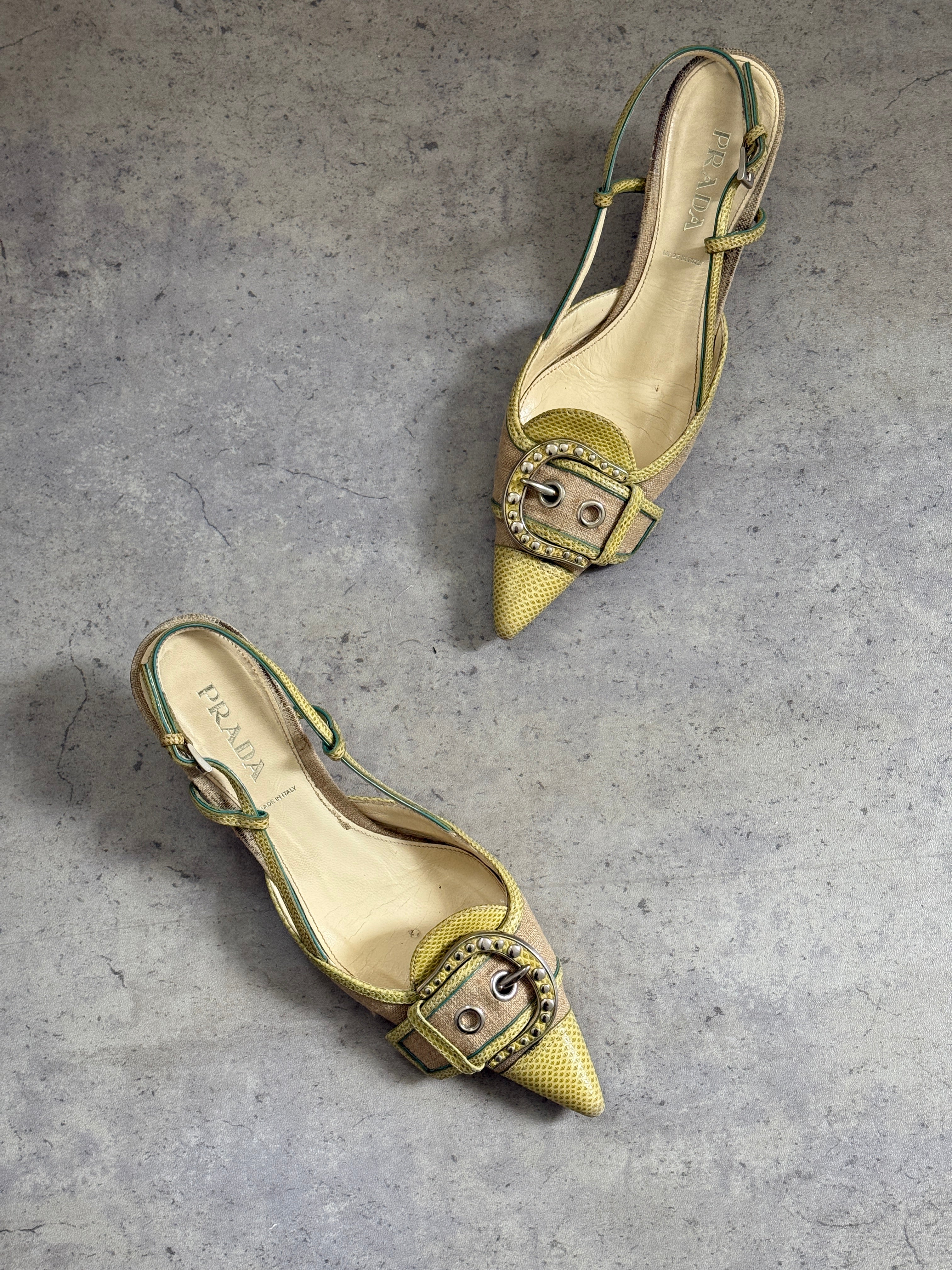 Prada Buckle Slingbacks • EU 37