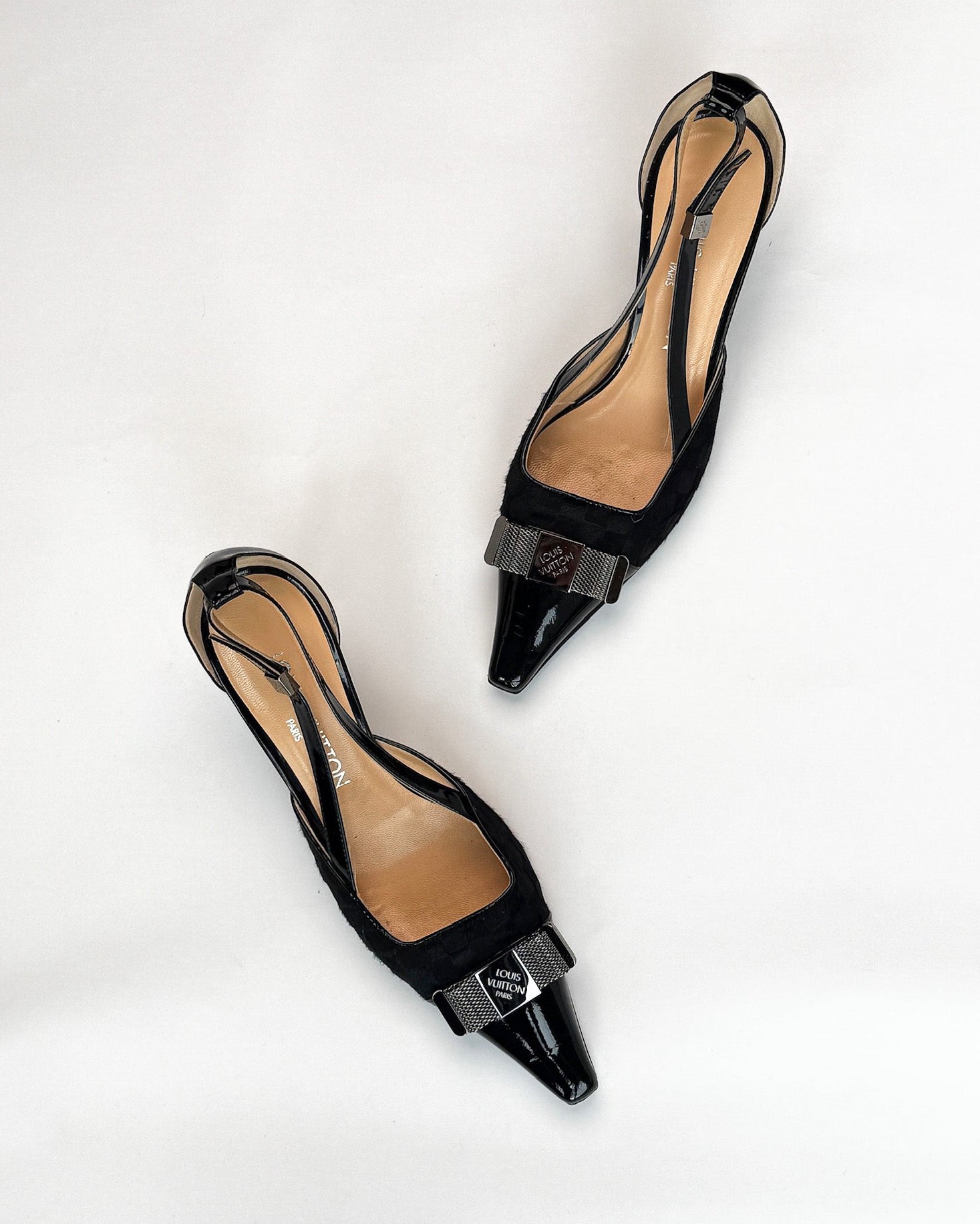 Louis Vuitton Buckle Ponyhair Heels • EU 36.5