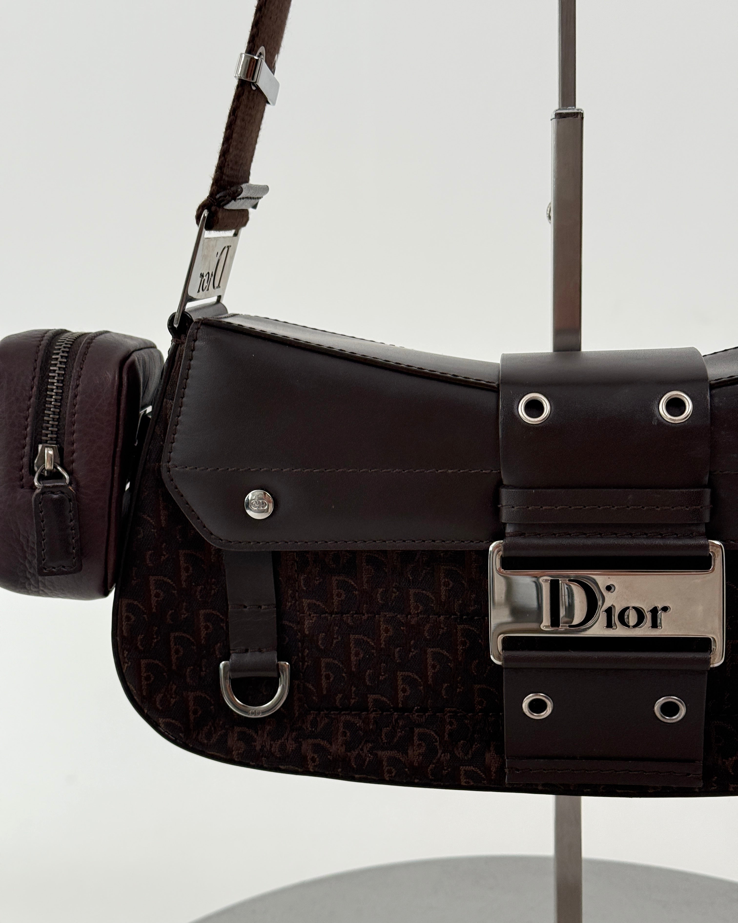 Dior Chocolate Brown Monogram Columbus Bag