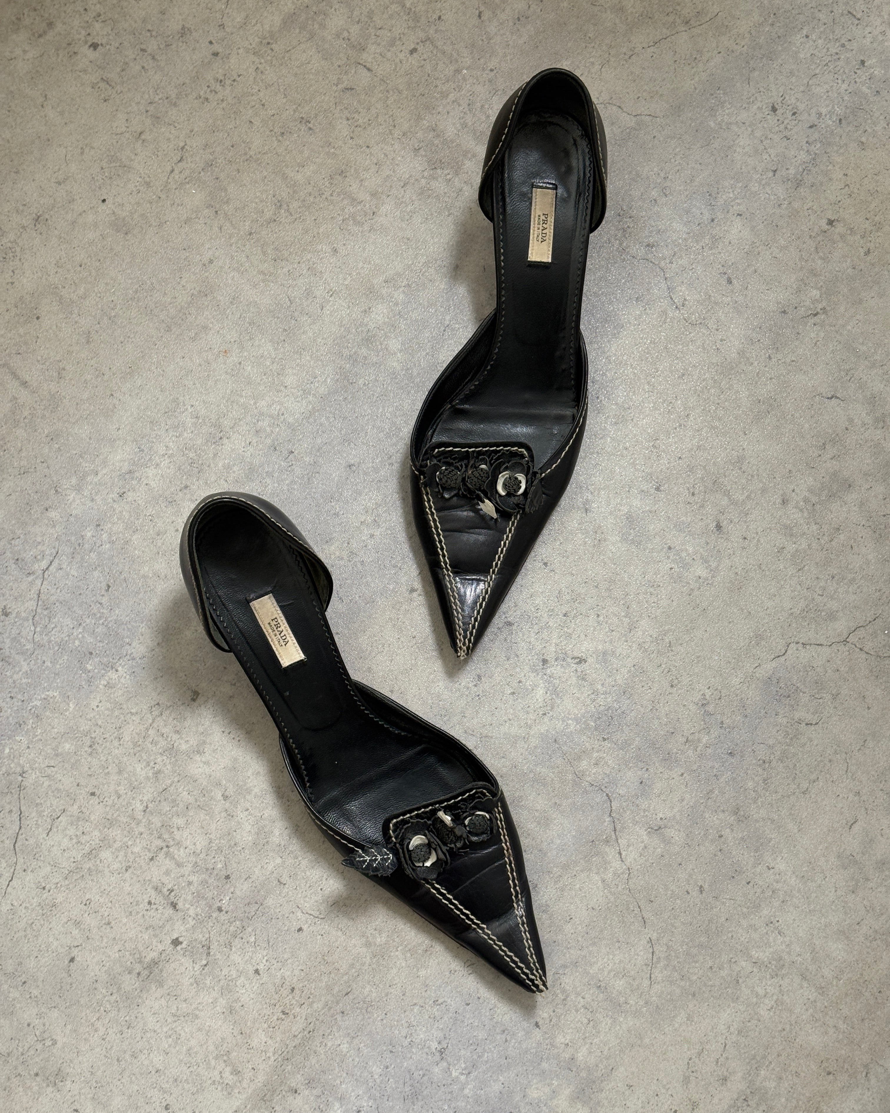 Prada D’Orsay Floral Heels • EU 41