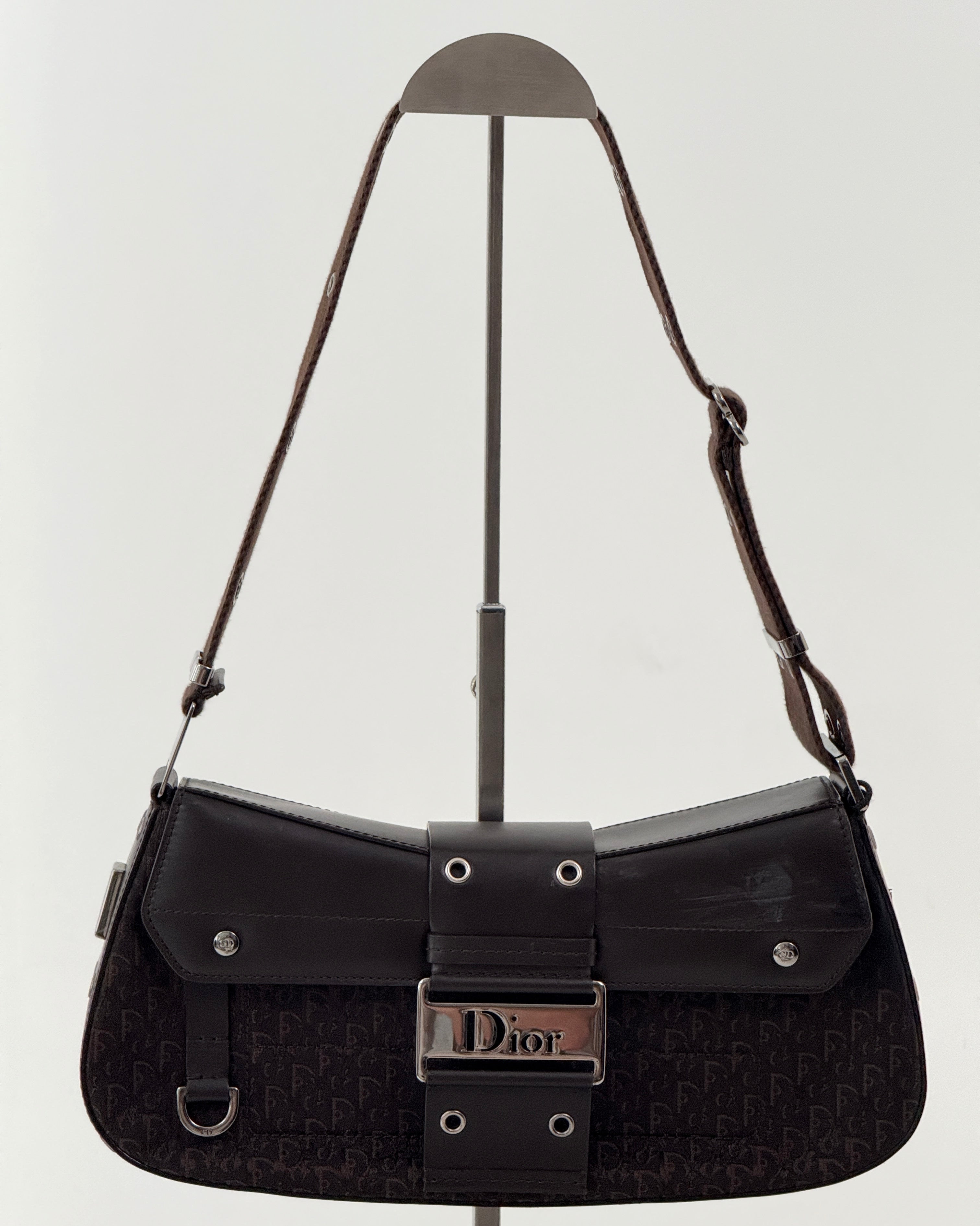 Dior Chocolate Brown Monogram Columbus Bag