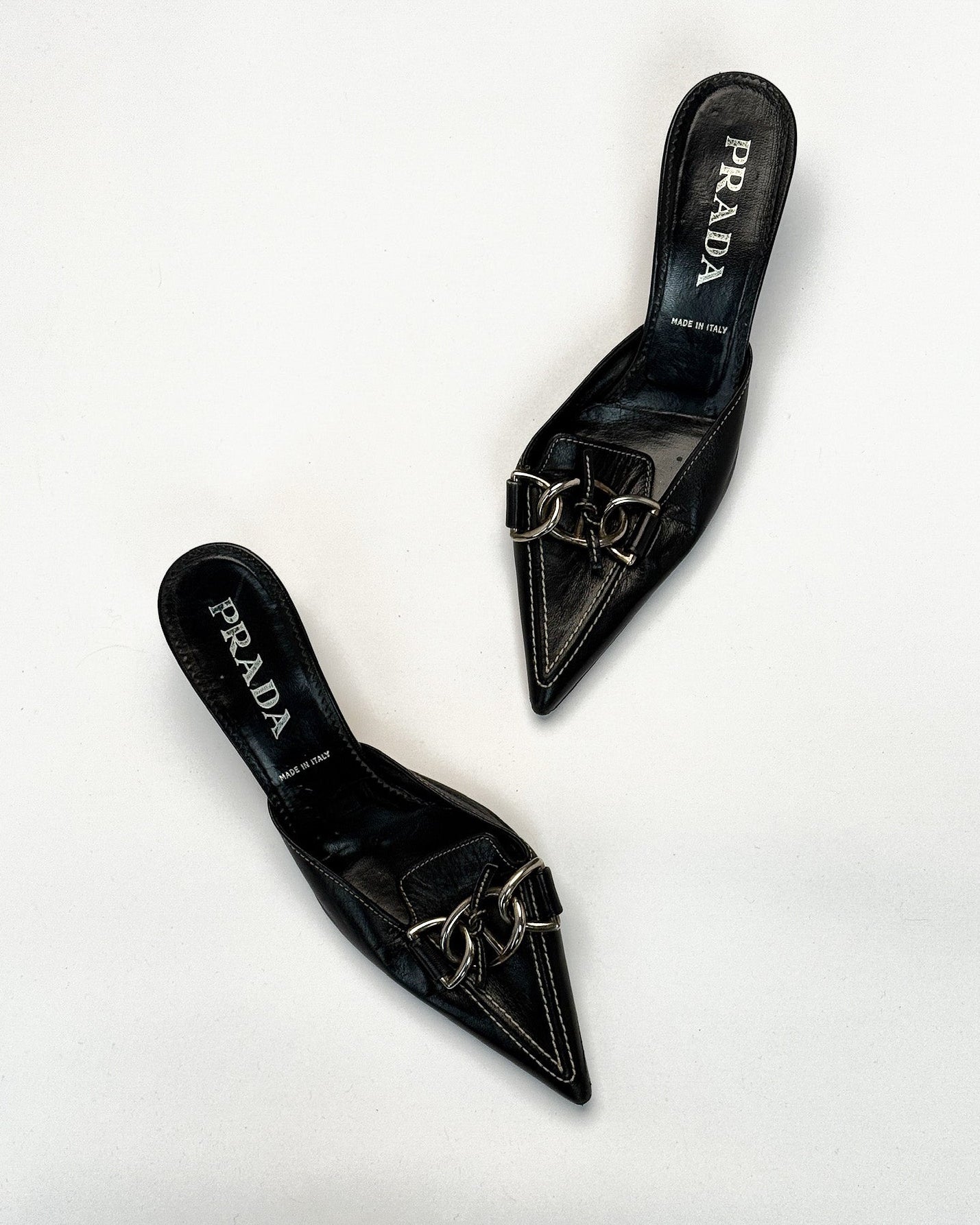 Prada Chain Buckle Mules • EU 37