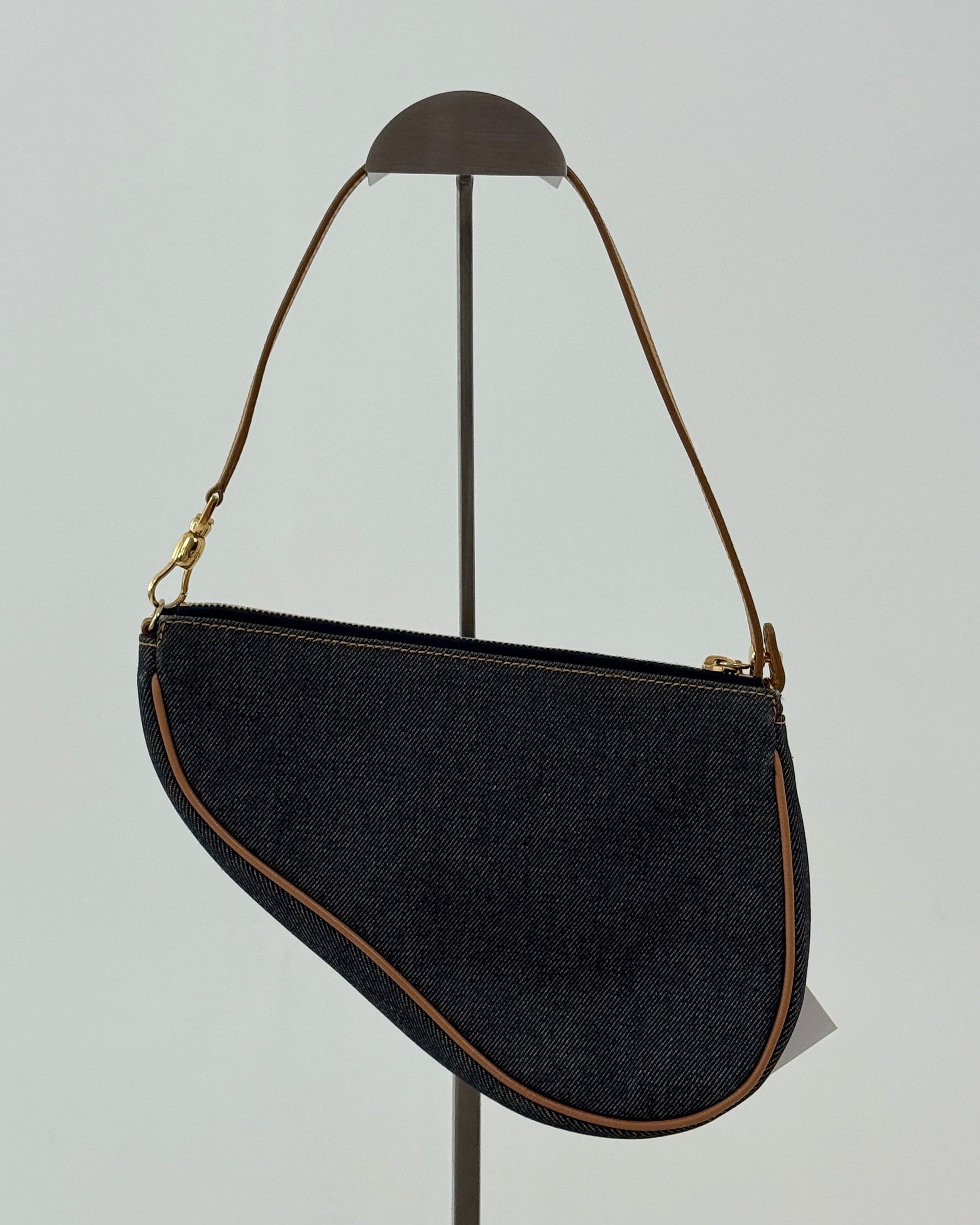 Dior Mini Denim Saddle Bag
