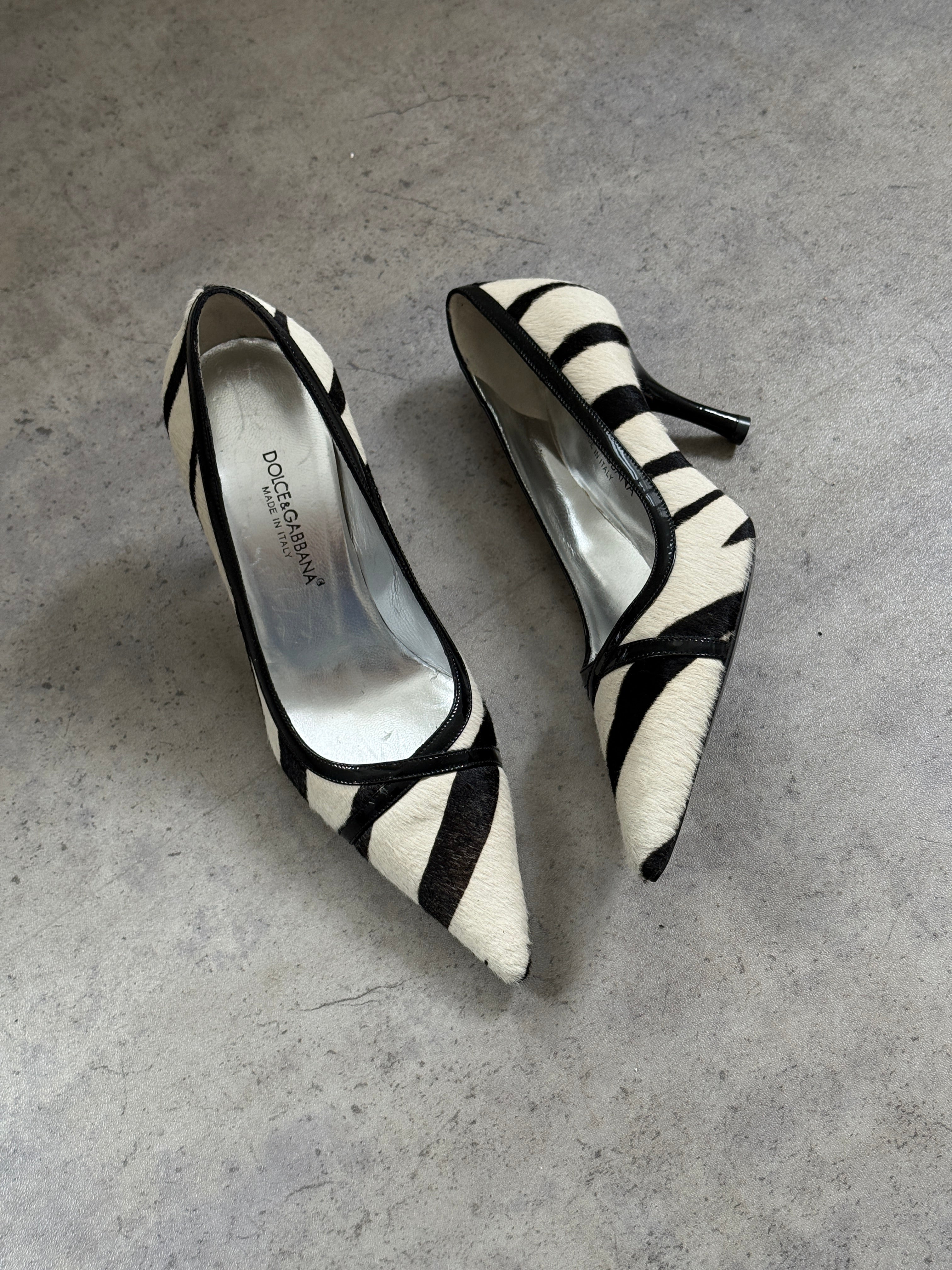 Dolce & Gabbana Zebra Court Heels UNWORN • EU 35