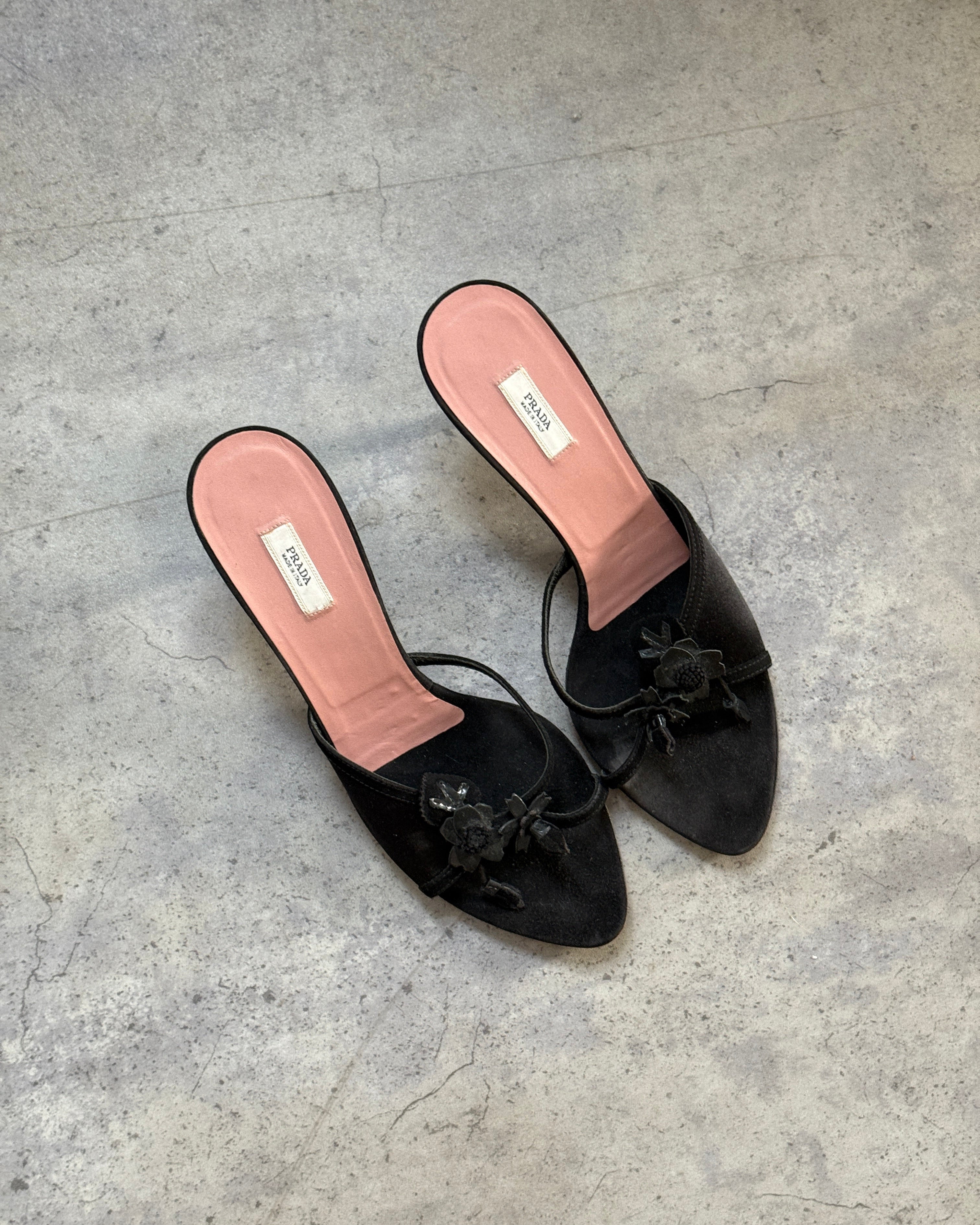 Prada SS 2002 Floral Mules • EU 39
