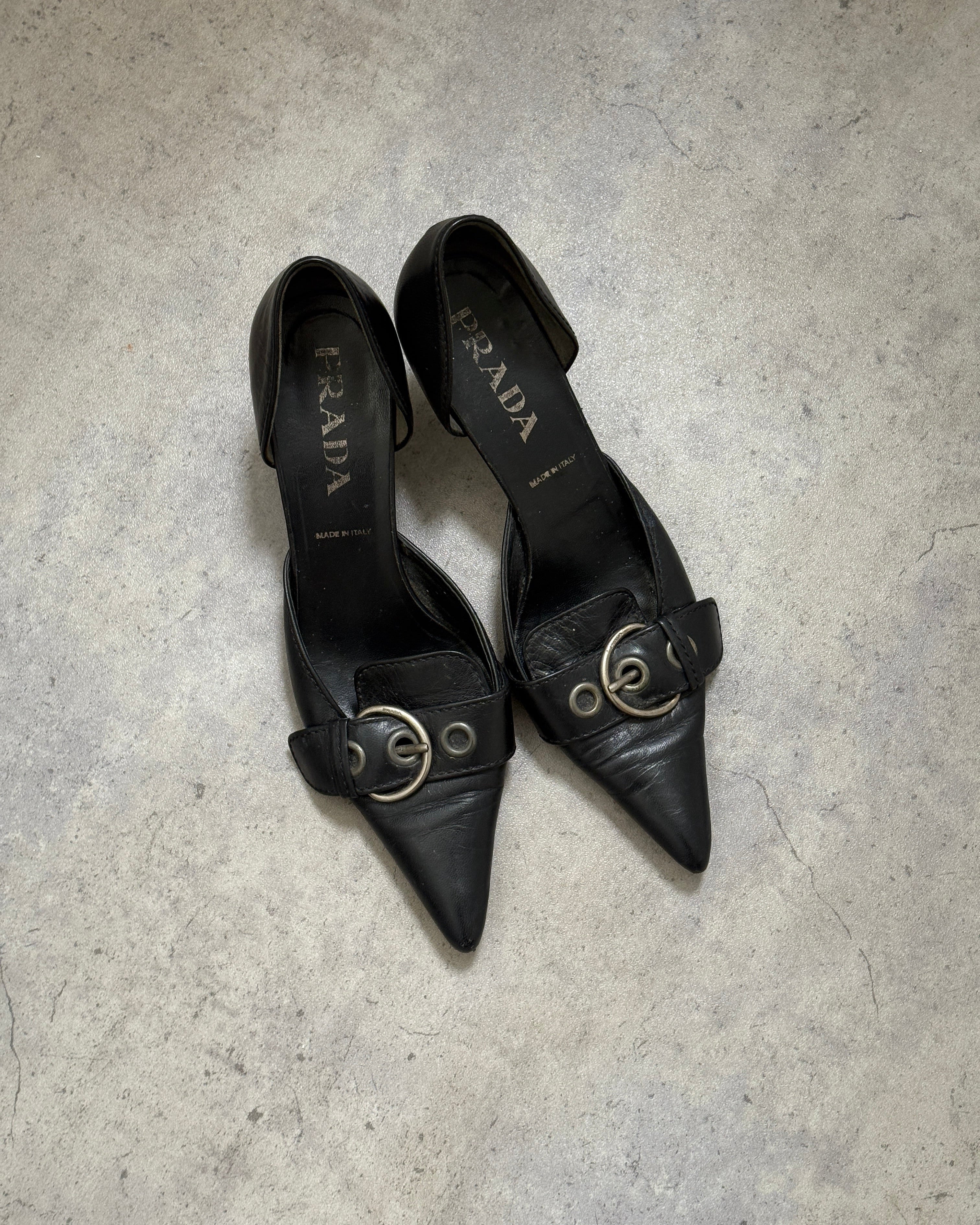 Prada D’Orsay Buckle Heels • EU 38