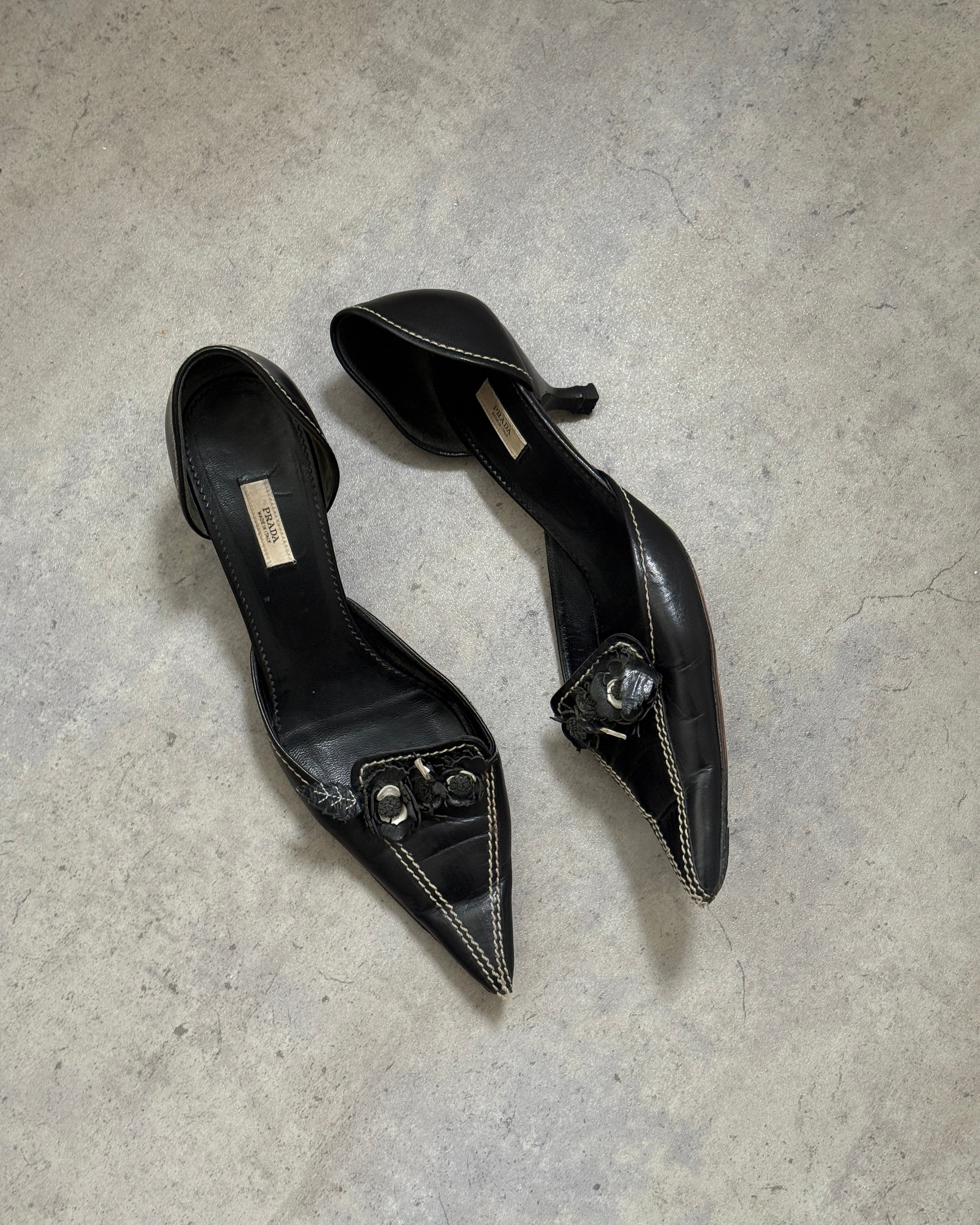 Prada D’Orsay Floral Heels • EU 41