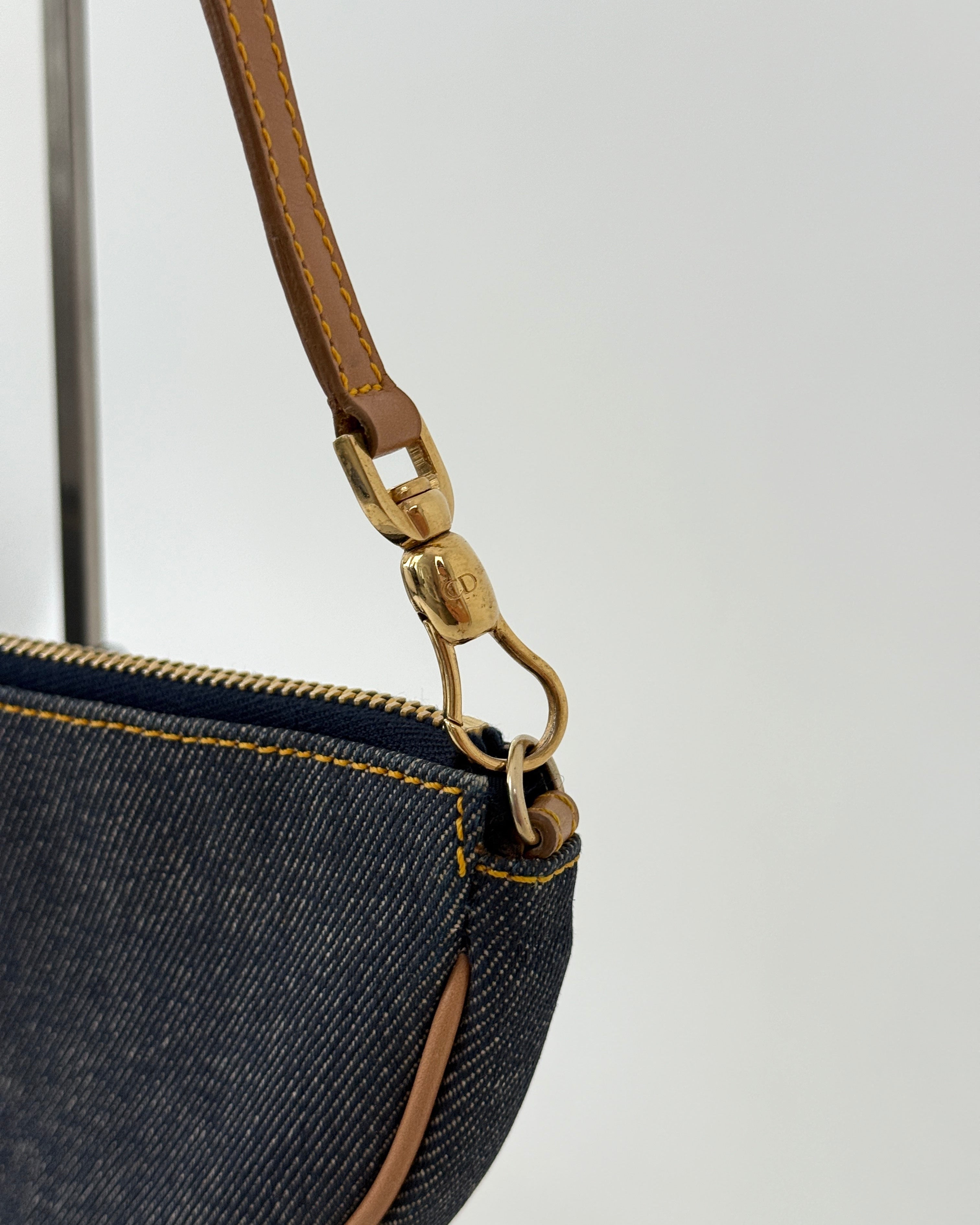 Dior Mini Denim Saddle Bag