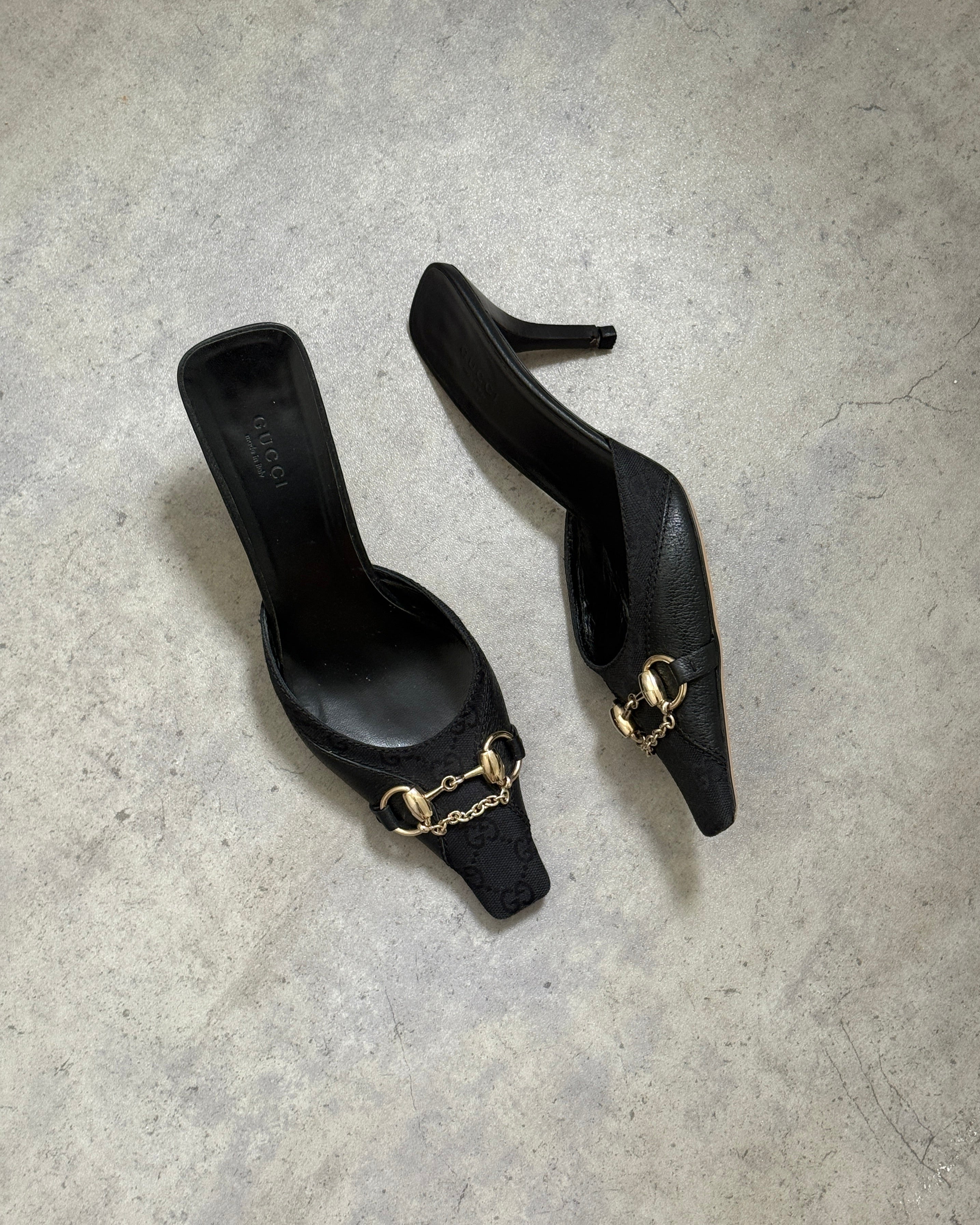 Gucci Horsebit Chain Mules • EU 38