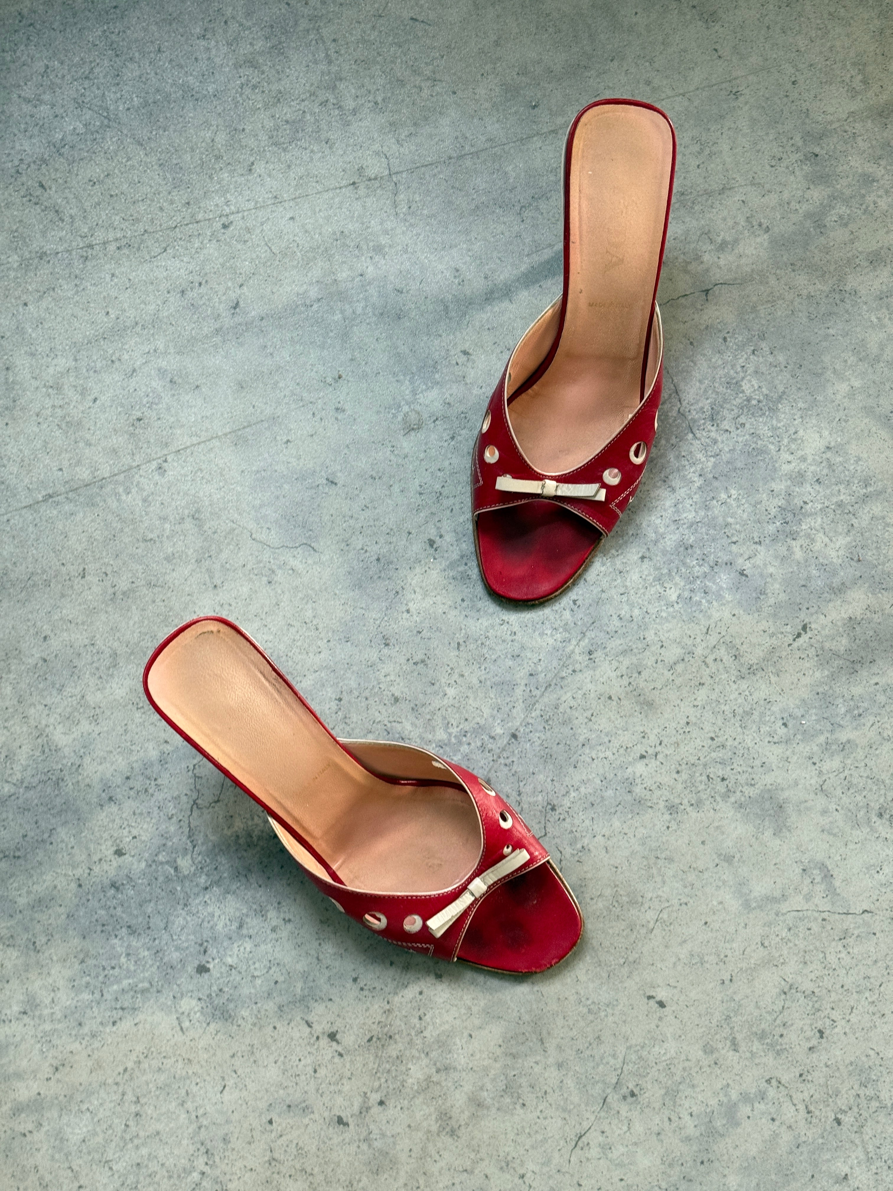Prada Bow Cut Out Mules • EU 40