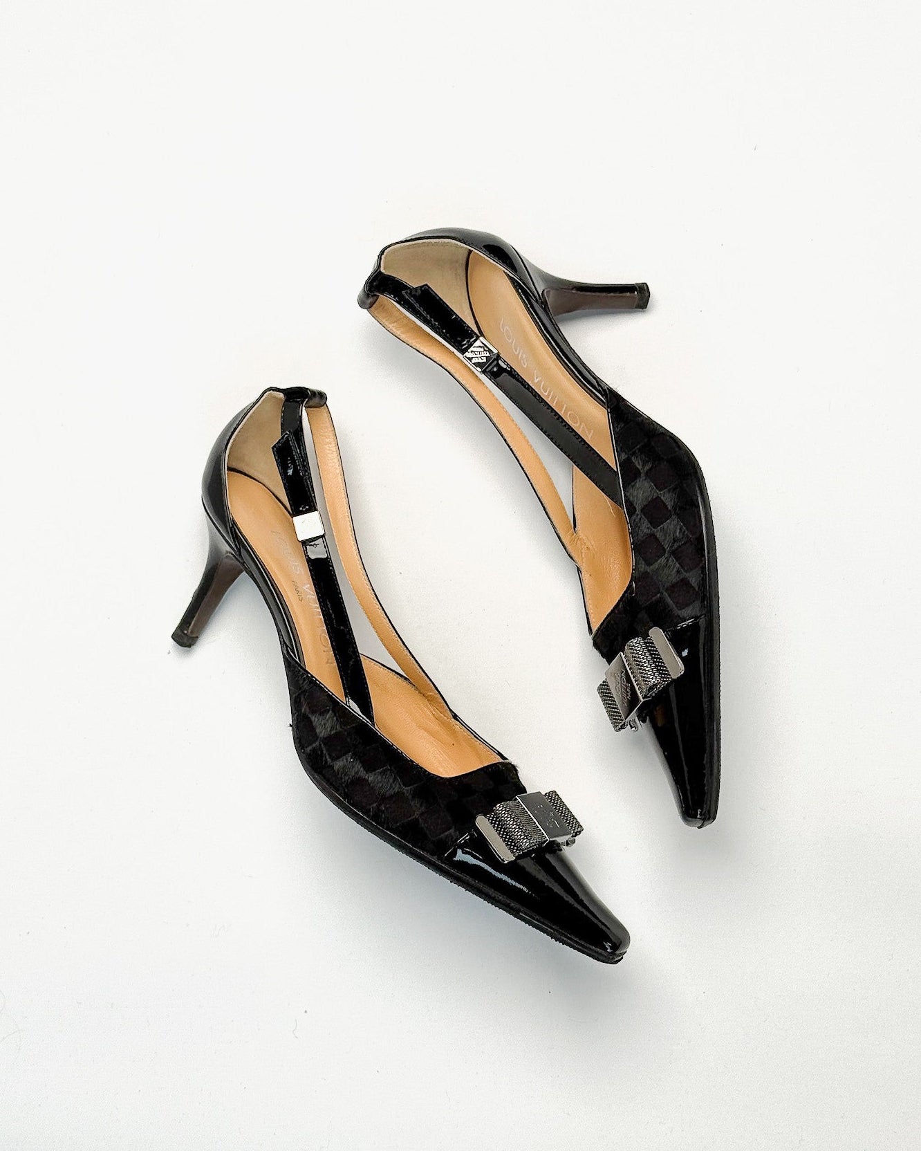 Louis Vuitton Buckle Ponyhair Heels • EU 36.5