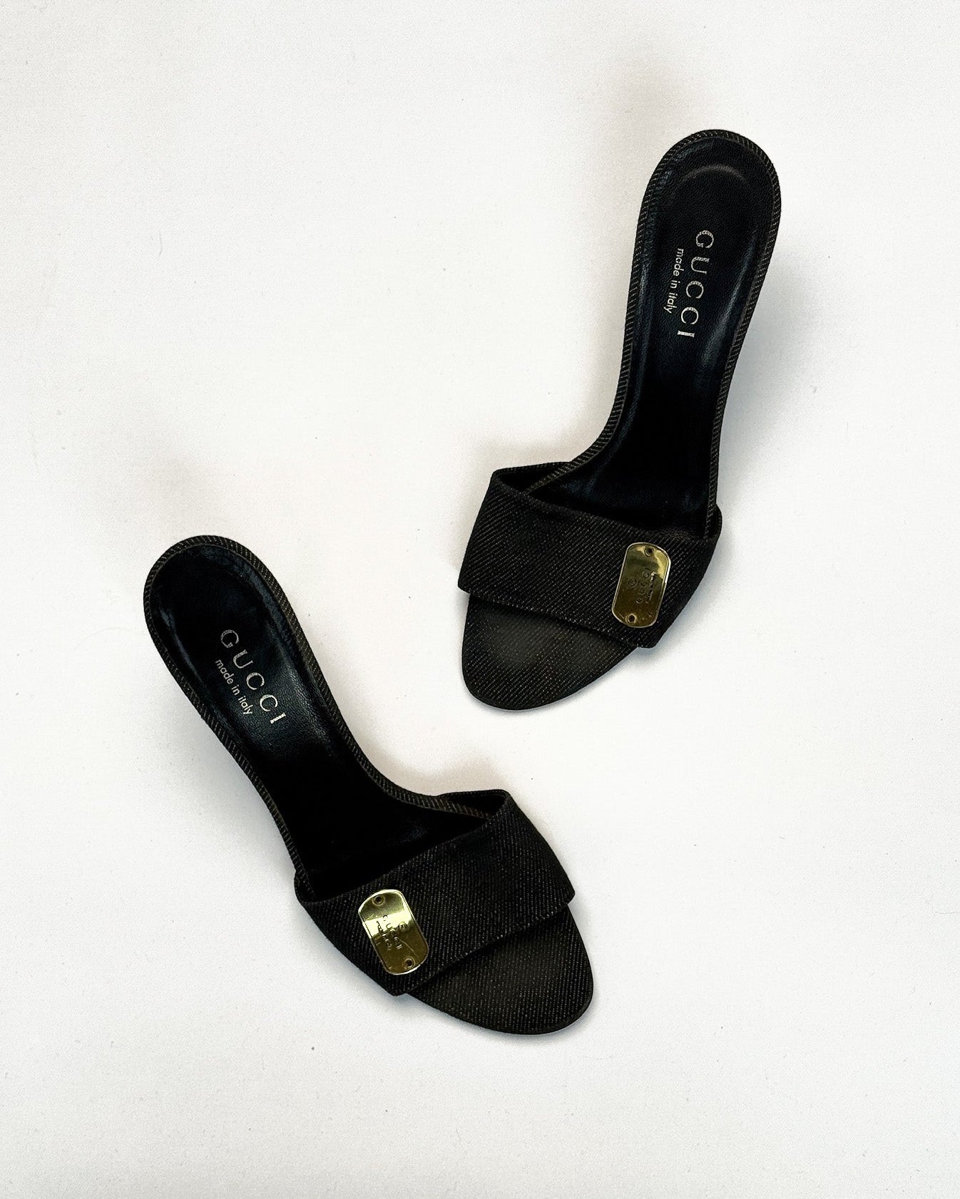 Gucci Denim Tag Mules • EU 37