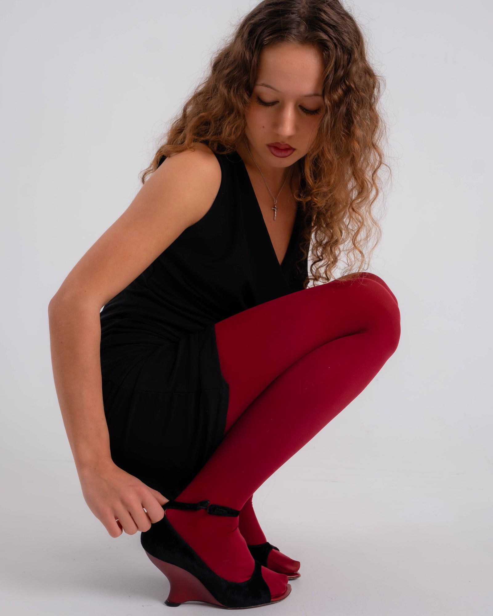 Yves Saint Laurent FW04 Black Suede Wedges