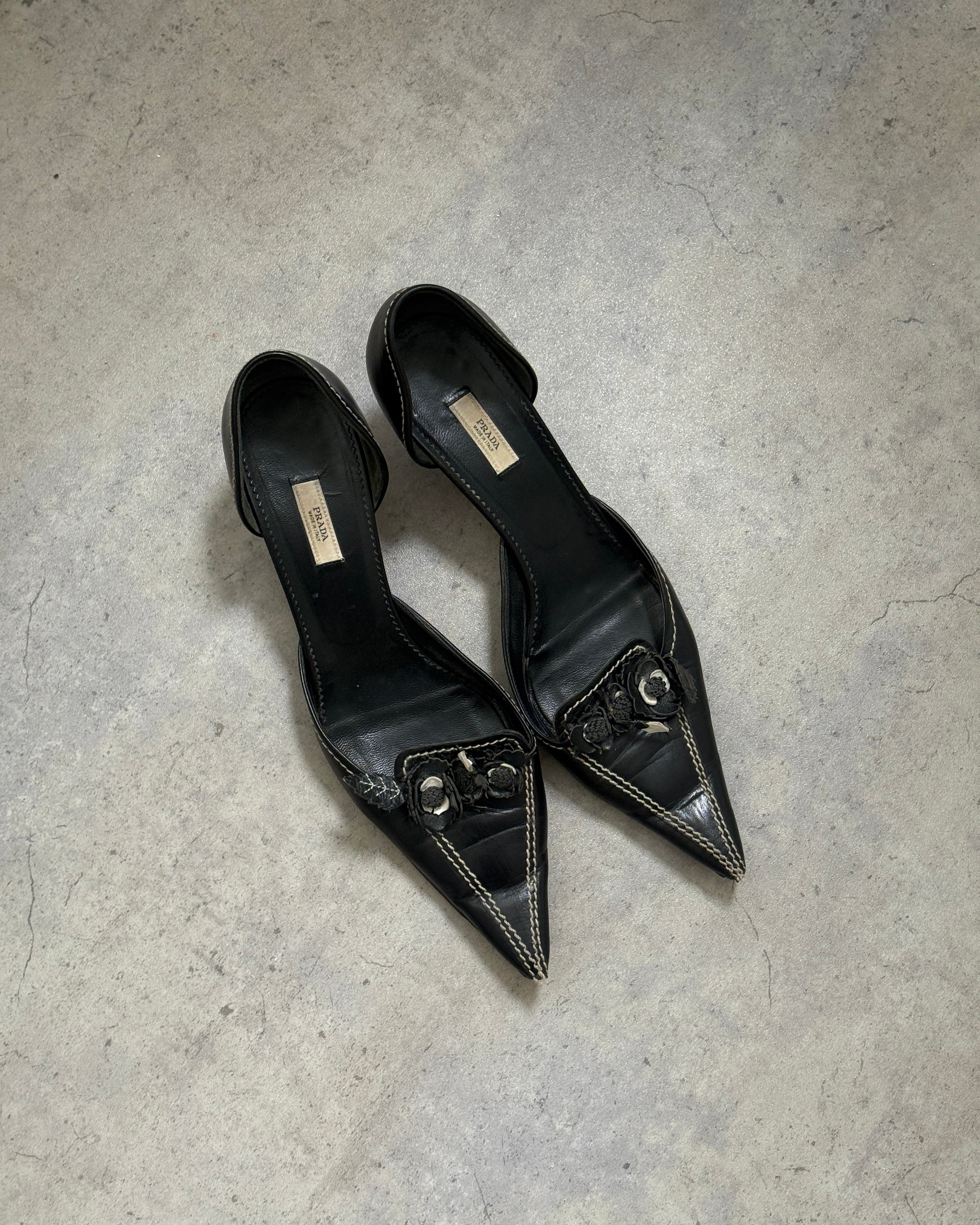 Prada D’Orsay Floral Heels • EU 41