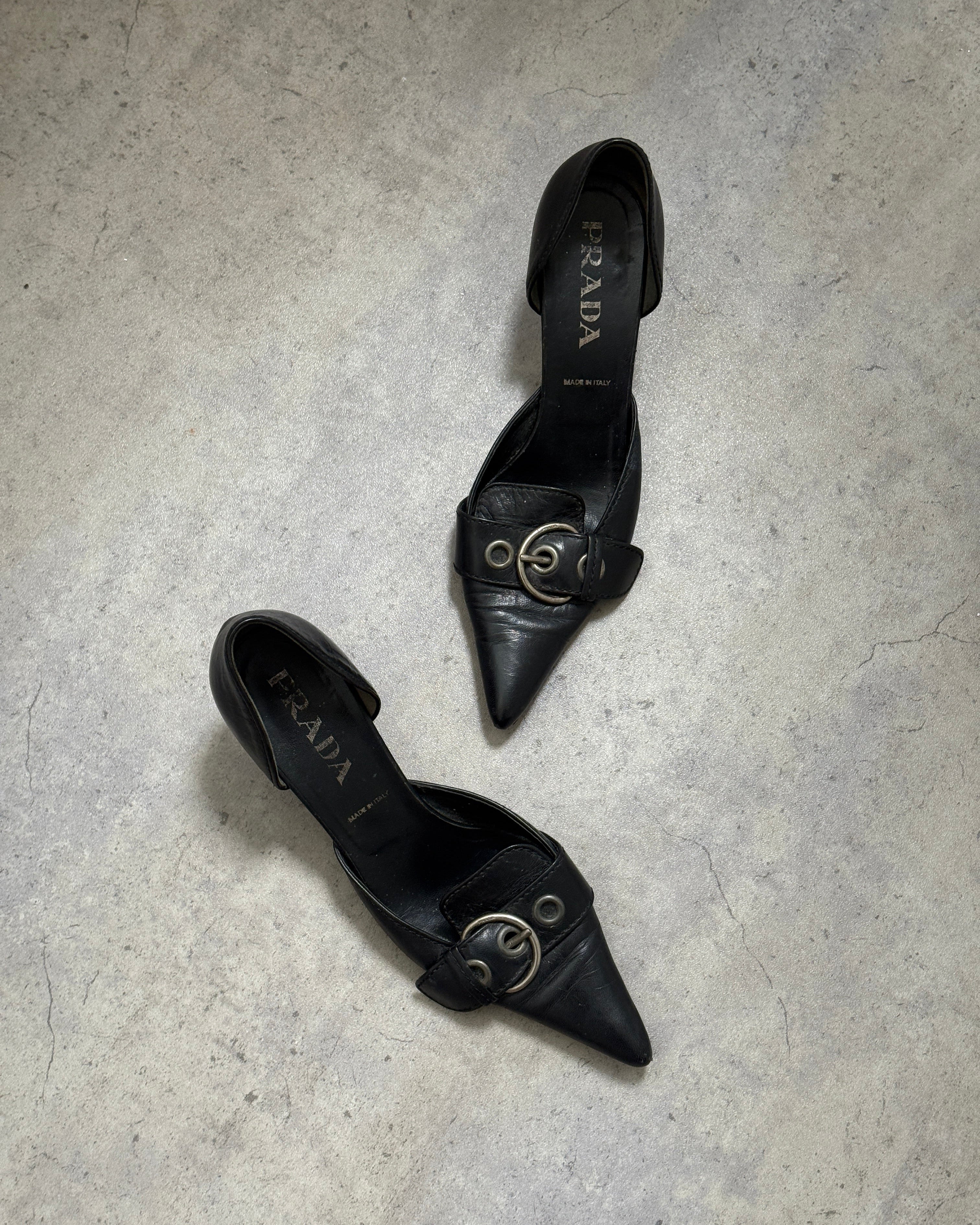 Prada D’Orsay Buckle Heels • EU 38