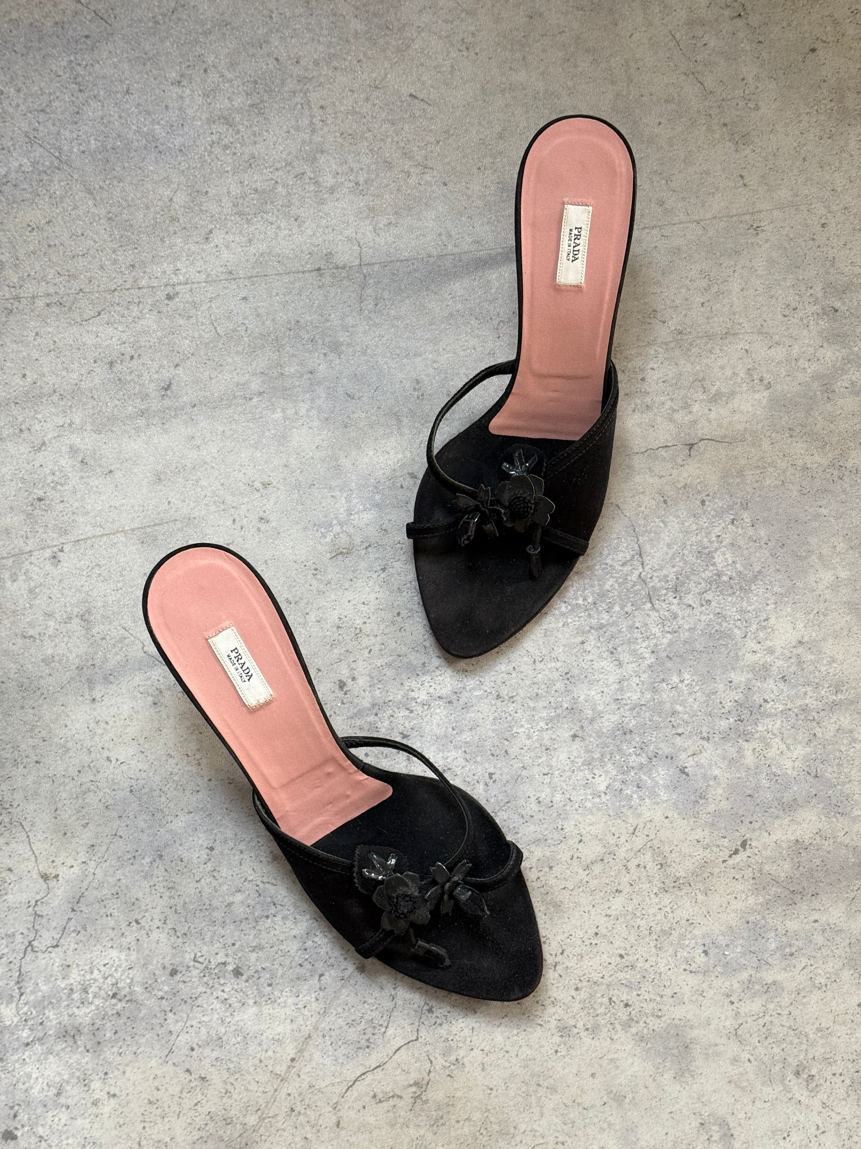 Prada SS 2002 Floral Mules • EU 39