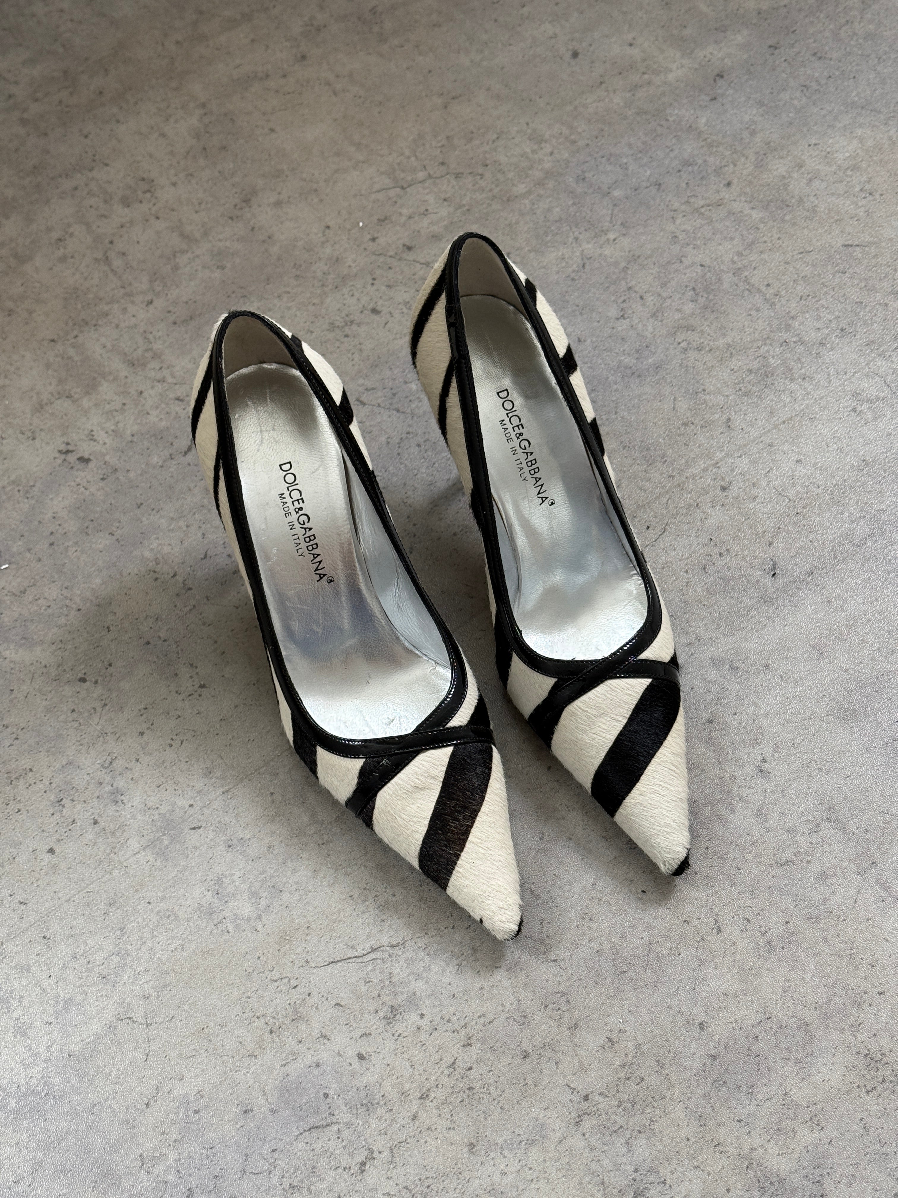 Dolce & Gabbana Zebra Court Heels UNWORN • EU 35