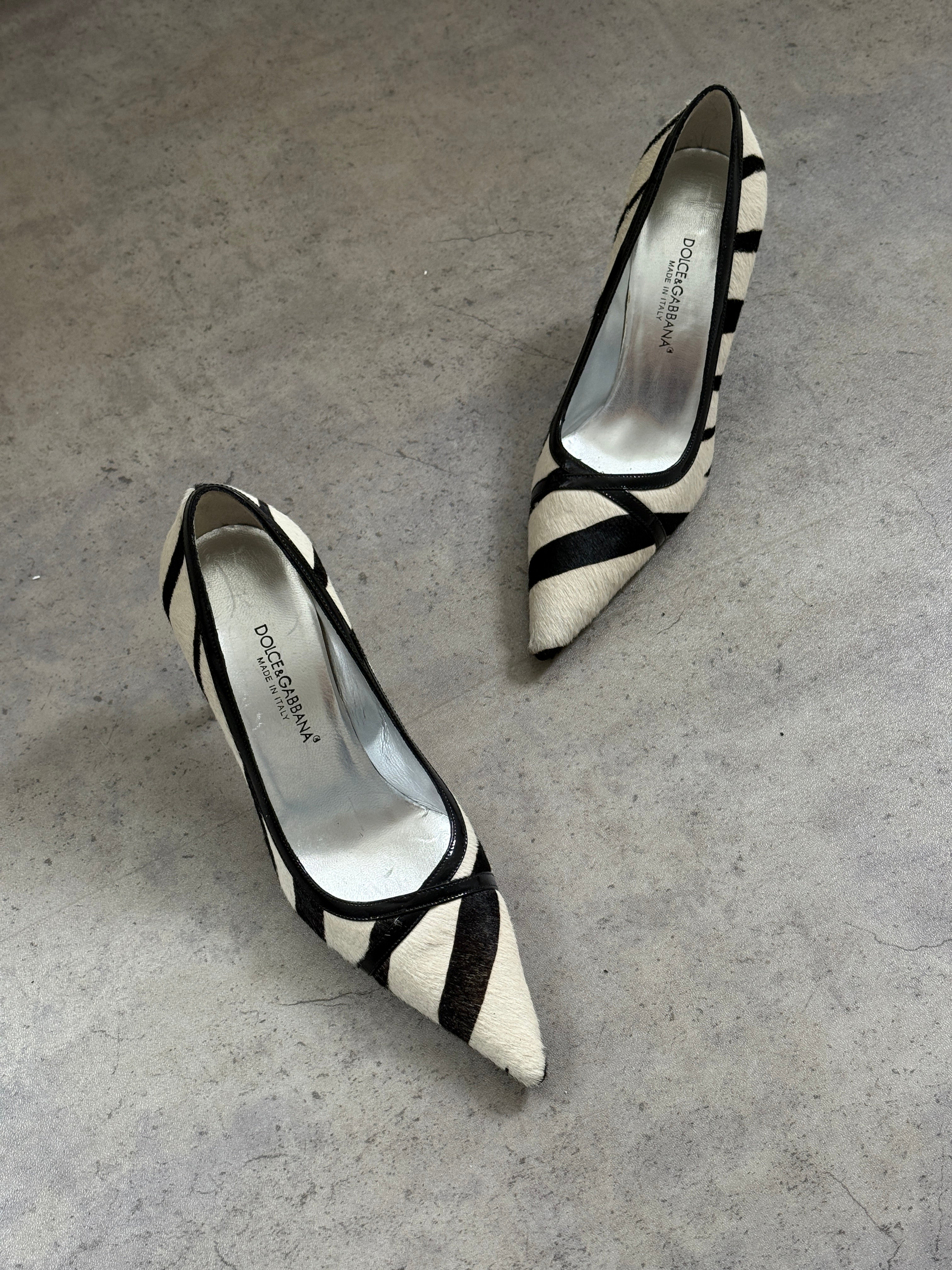 Dolce & Gabbana Zebra Court Heels UNWORN • EU 35