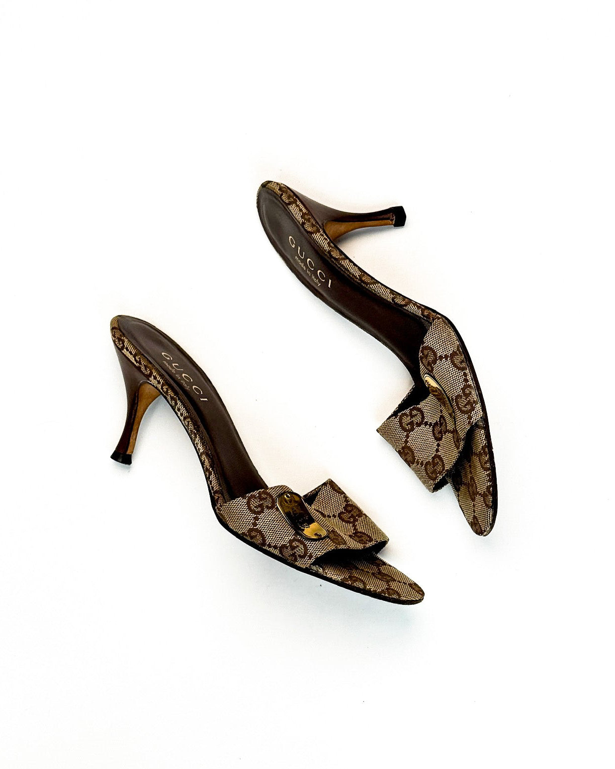 Gucci Monogram Tag Mules • EU 36.5