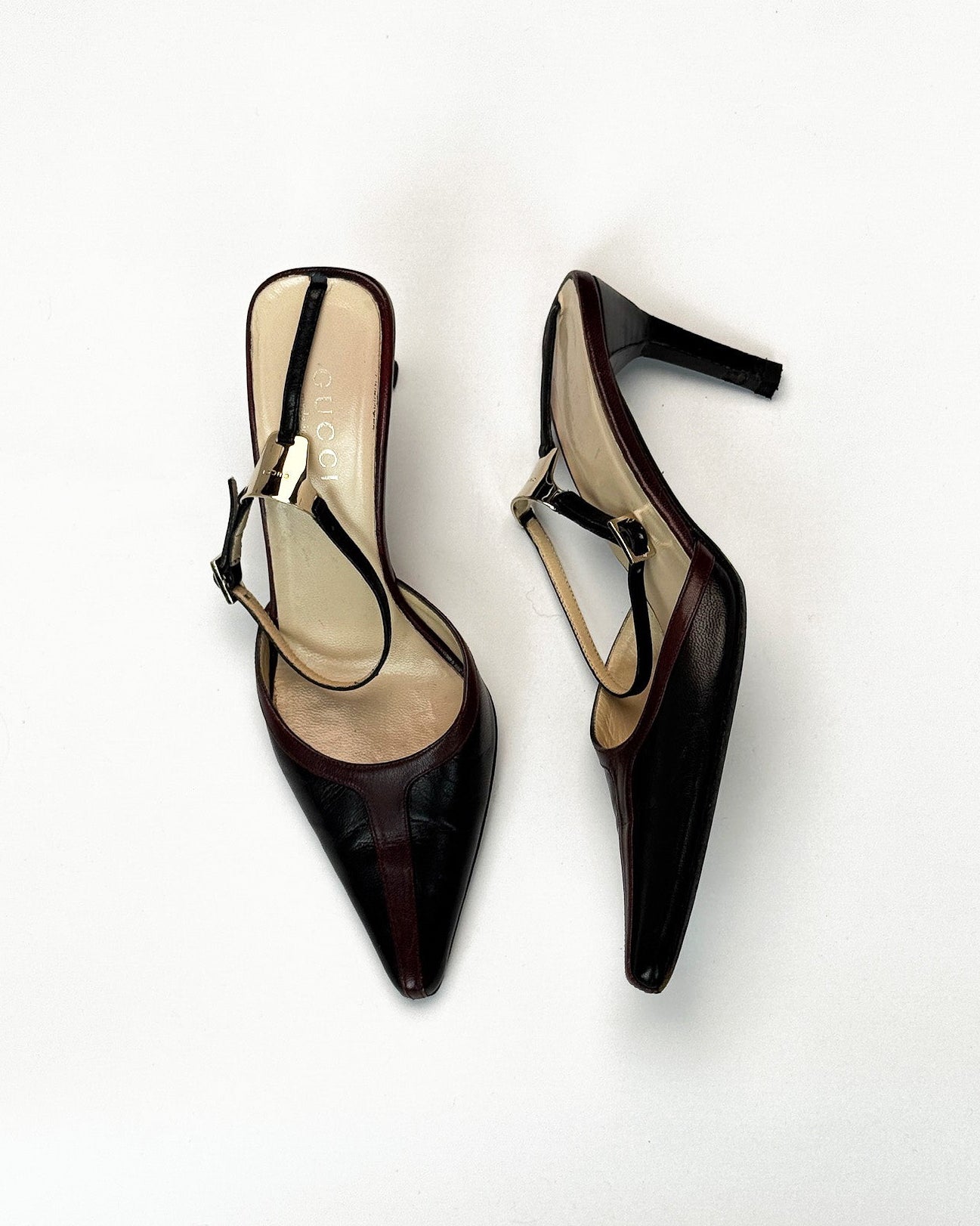 Gucci 90s Two Tone Heels • EU 38