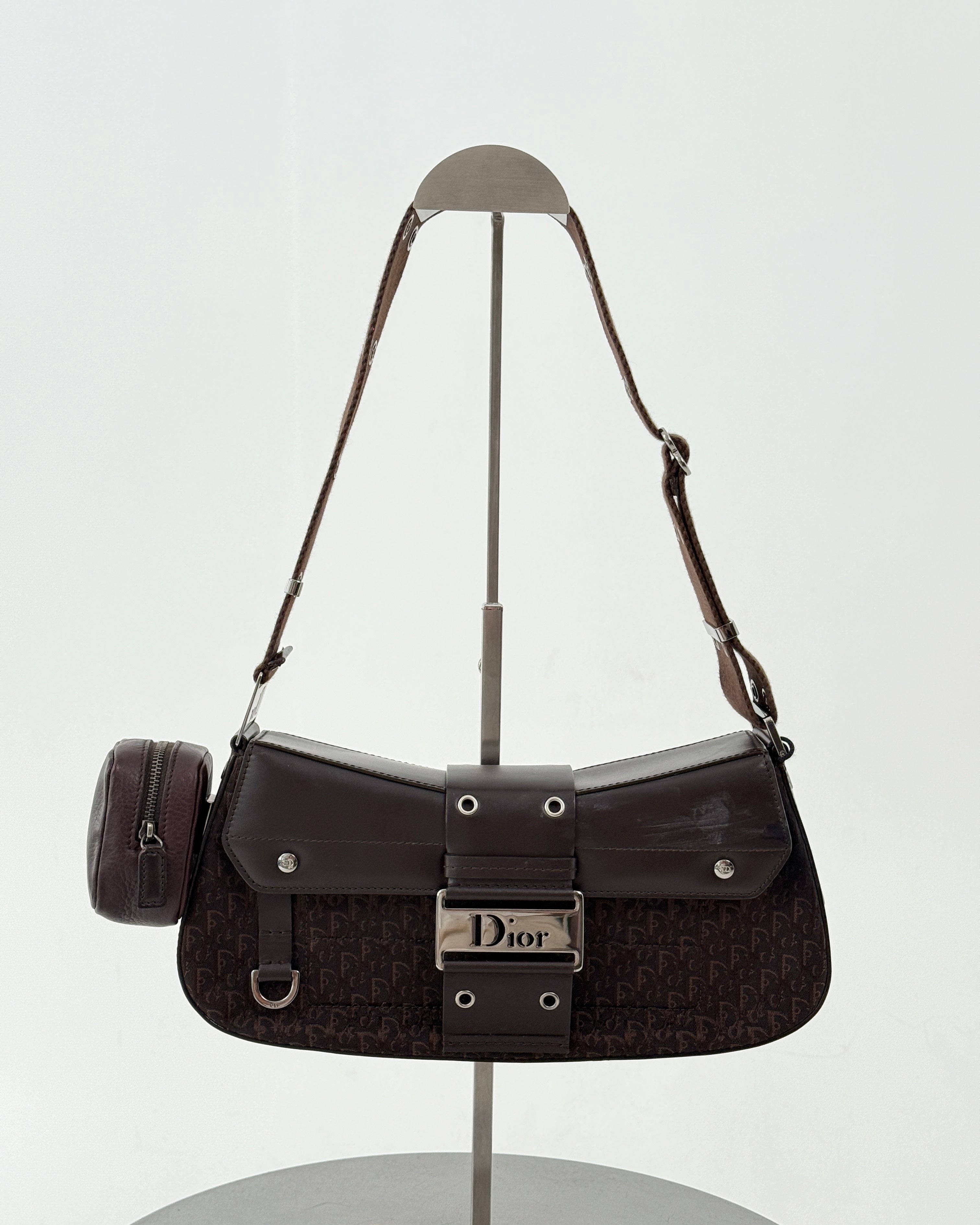 Dior Chocolate Brown Monogram Columbus Bag