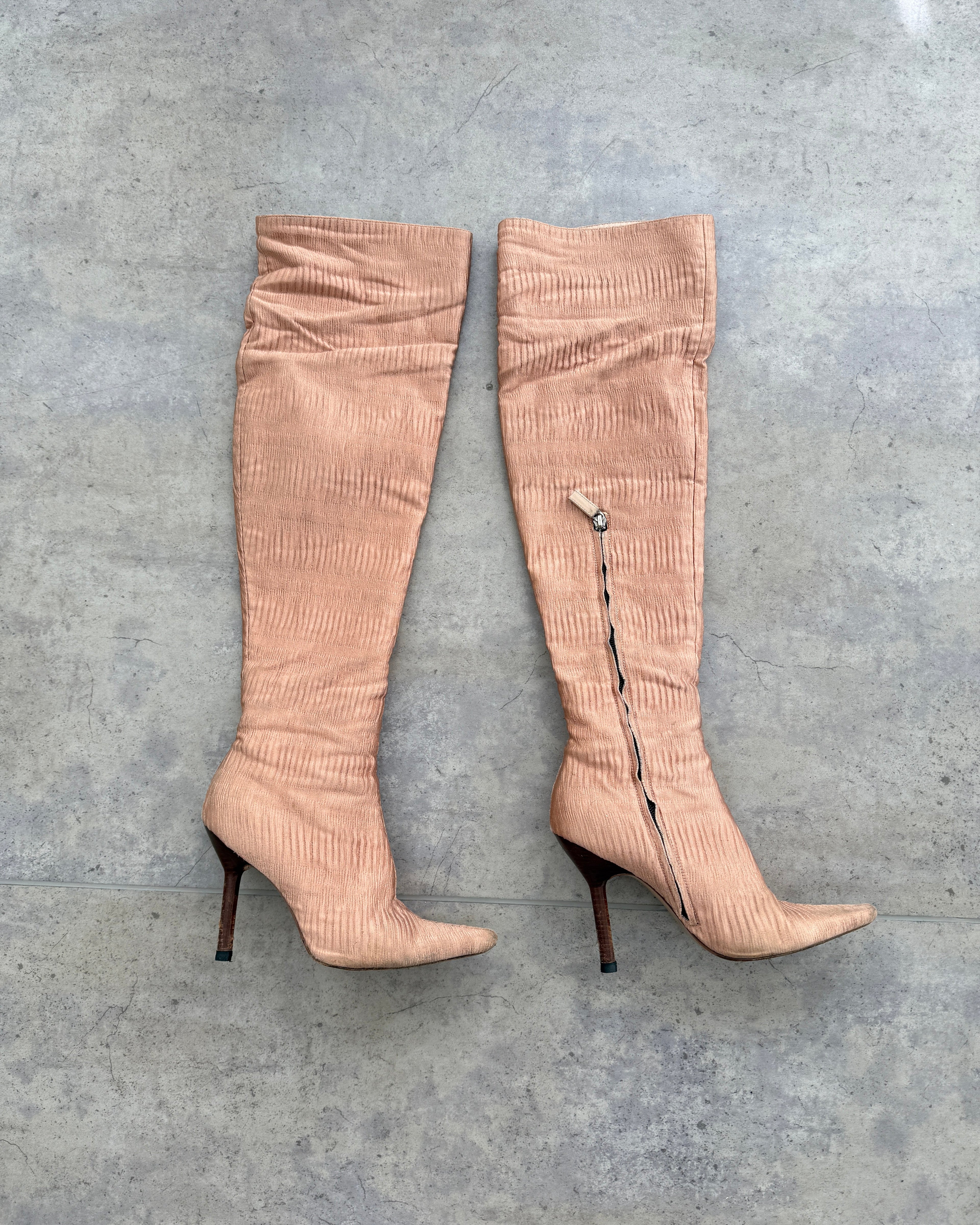 Gucci AW1999 Silk Boots • EU 37.5