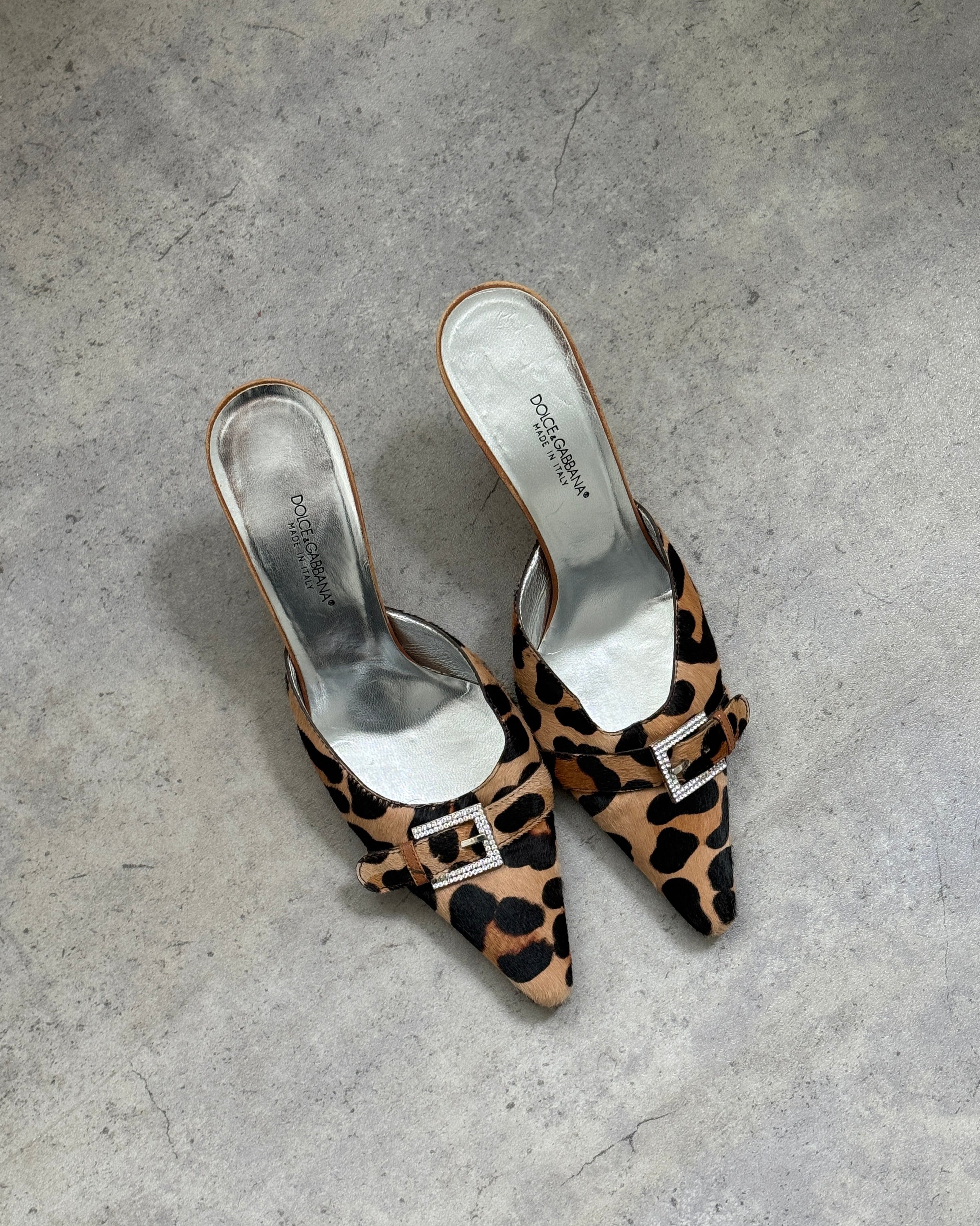 Dolce & Gabbana Leopard Print Mules • EU 37
