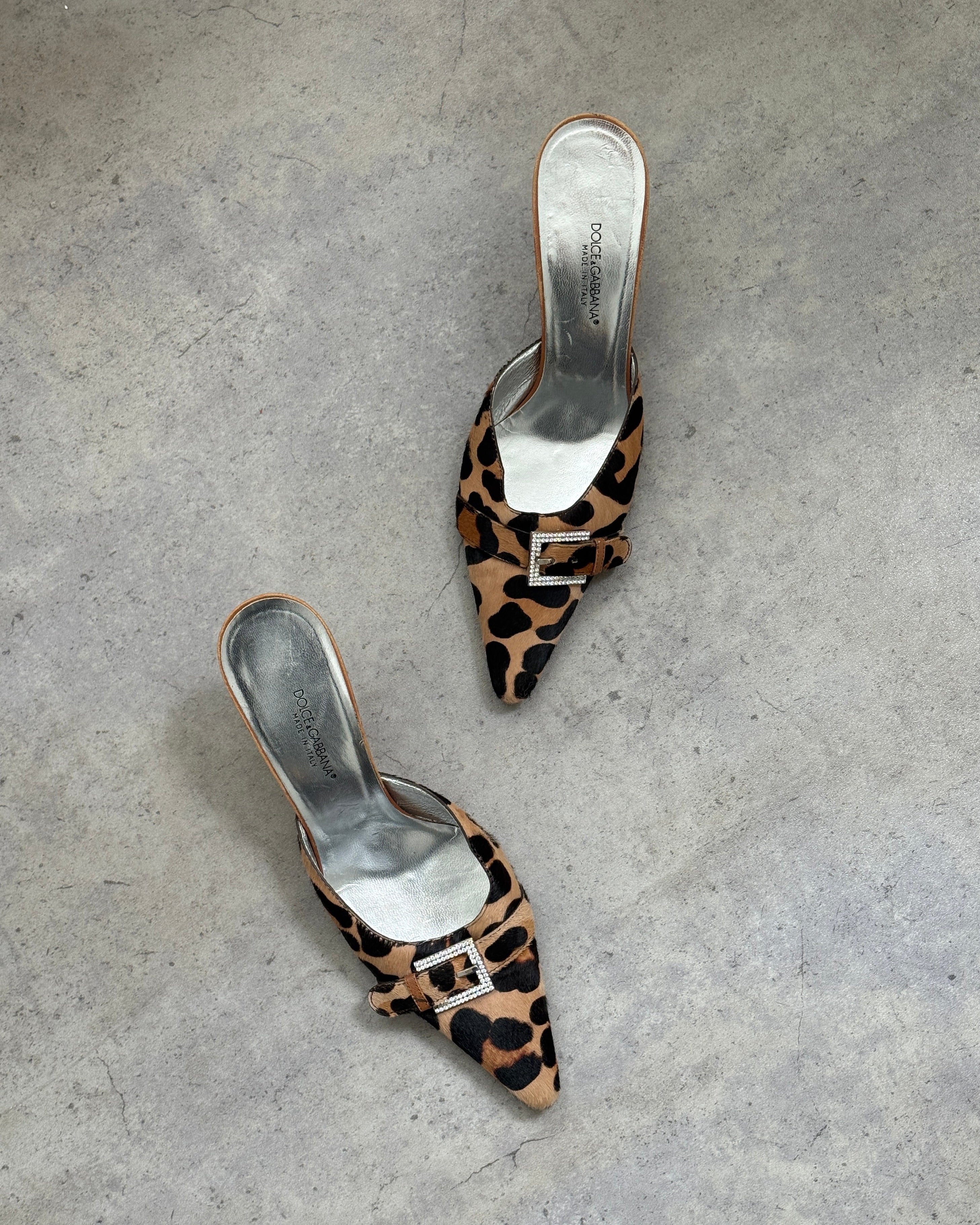 Dolce & Gabbana Leopard Print Mules • EU 37