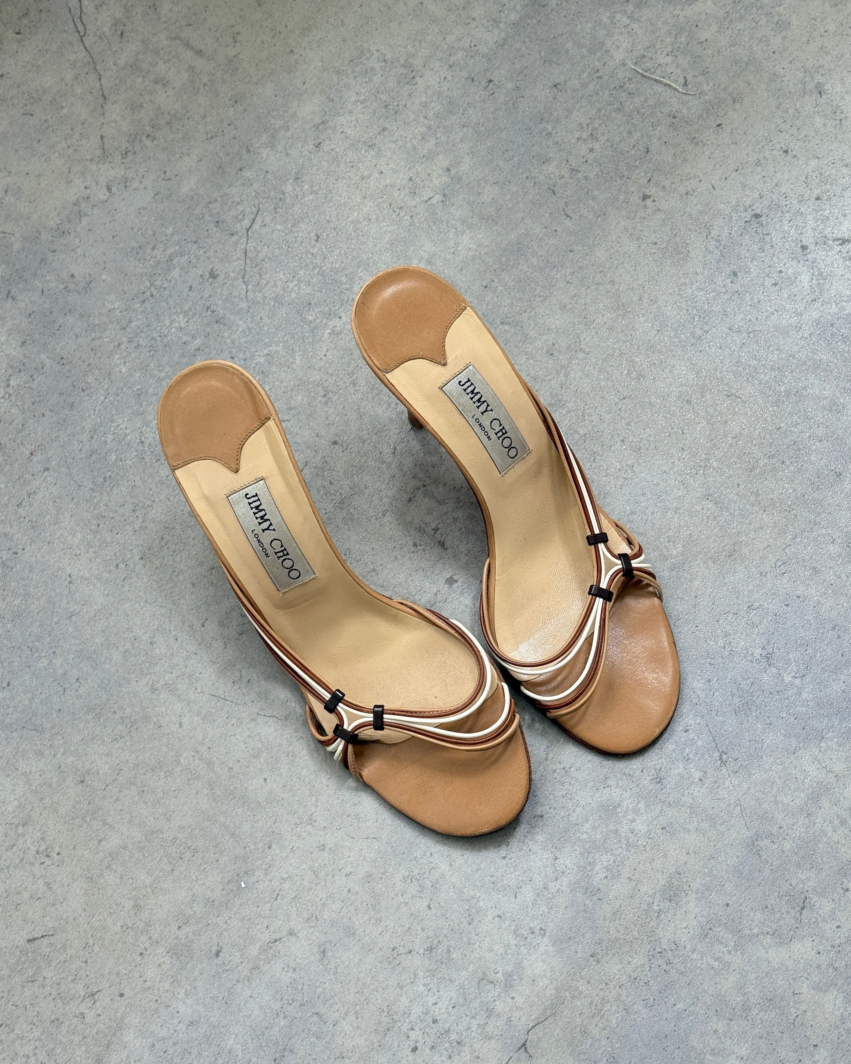 Jimmy Choo Nude Strap Mules • EU 39