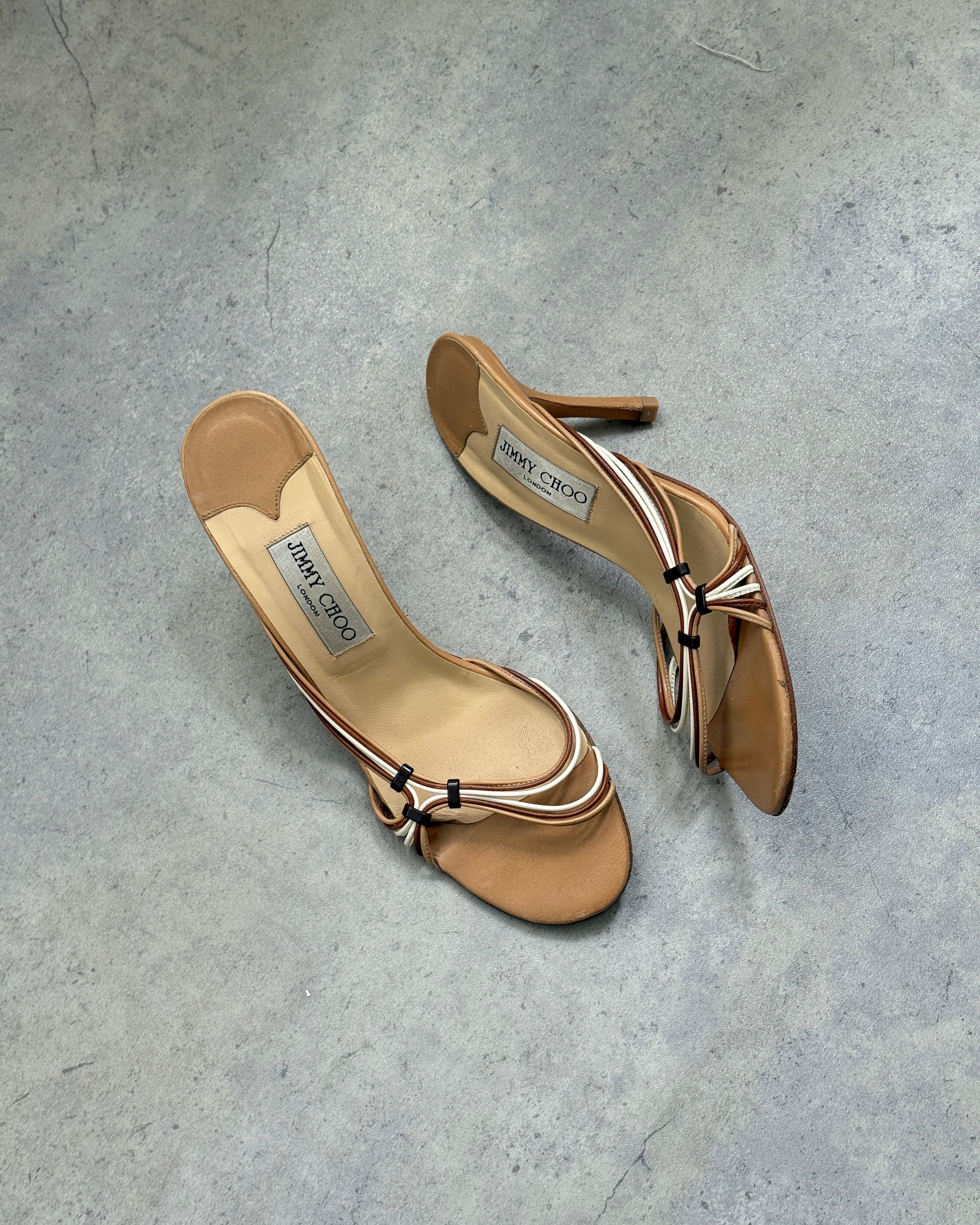 Jimmy Choo Nude Strap Mules • EU 39