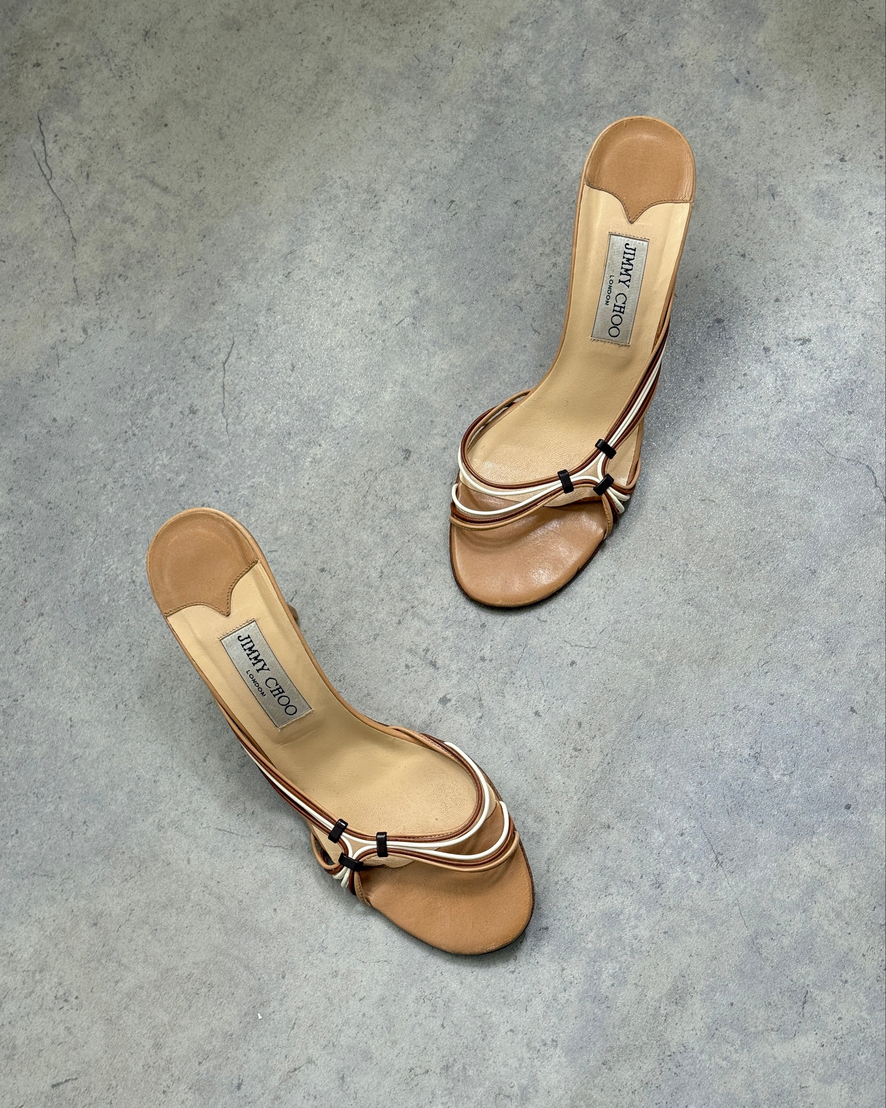 Jimmy Choo Nude Strap Mules • EU 39