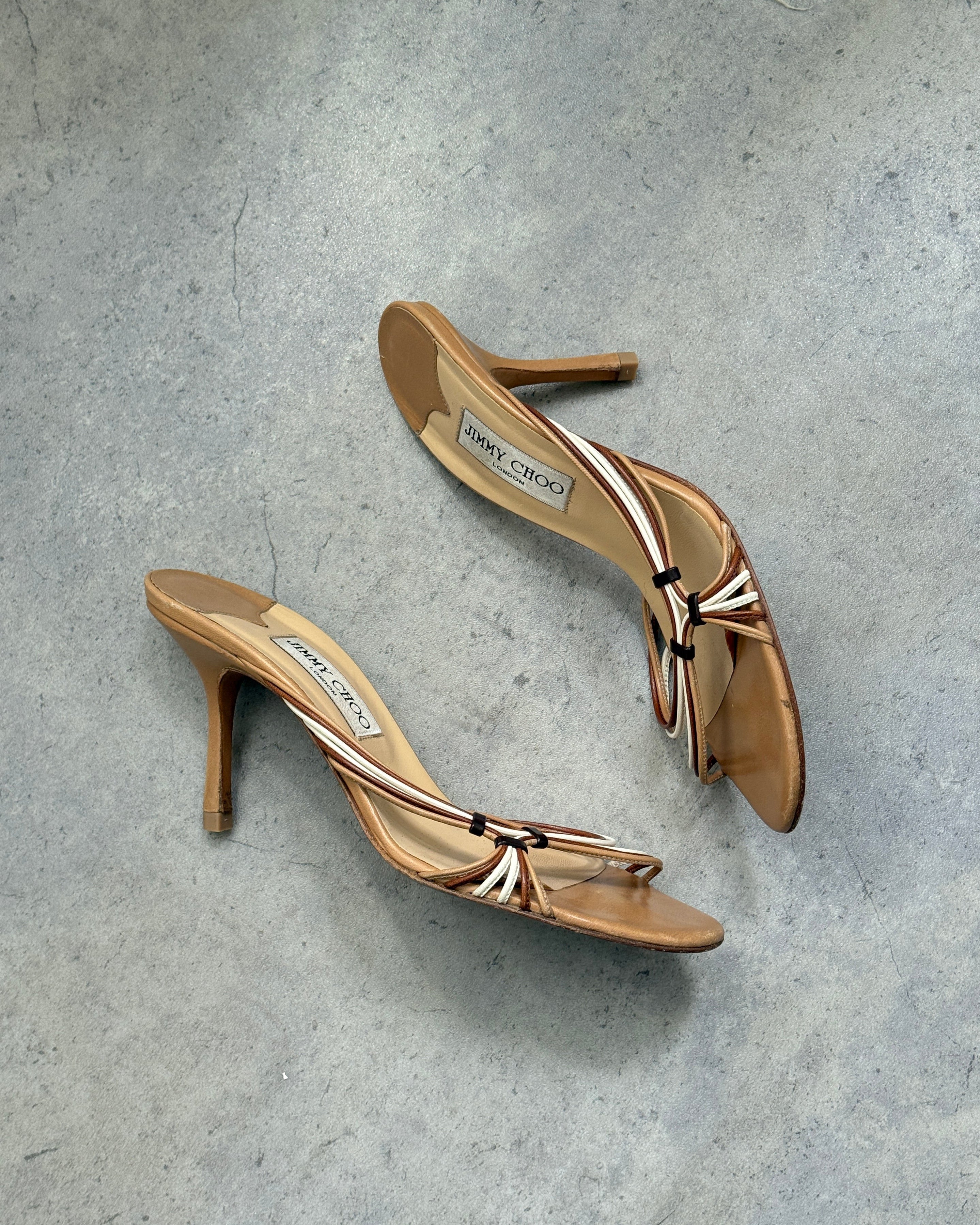 Jimmy Choo Nude Strap Mules • EU 39