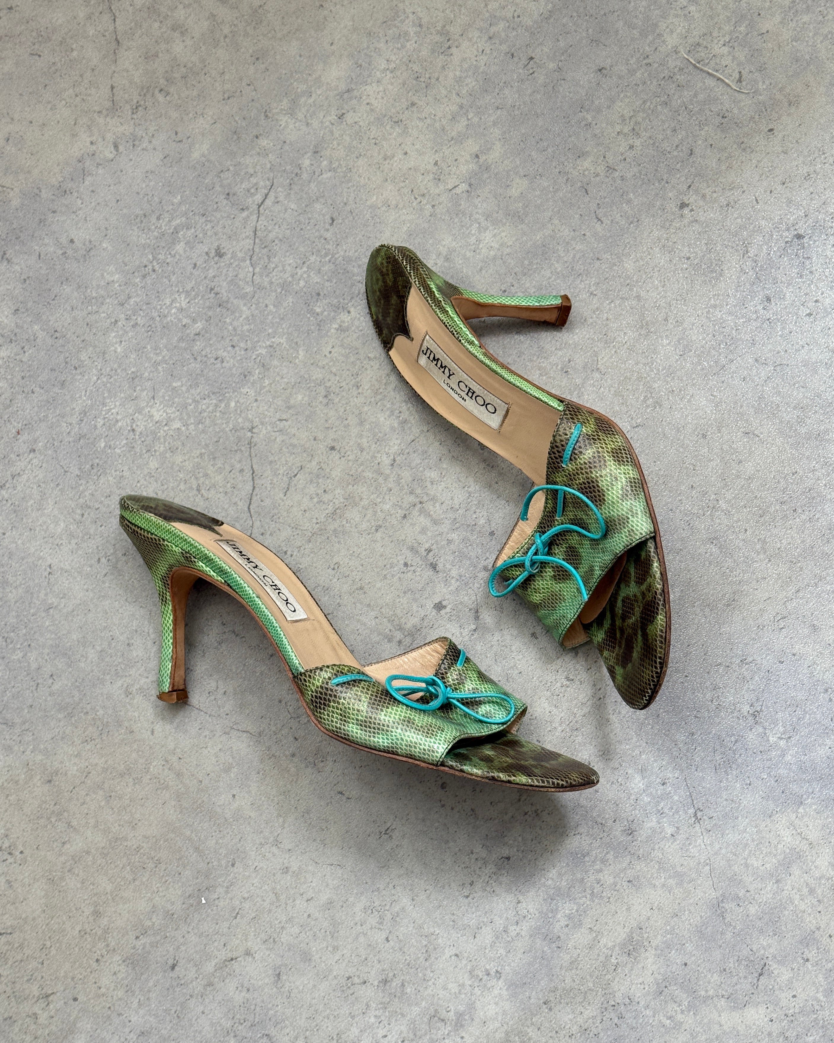 Jimmy Choo Lizard Mules • EU 39