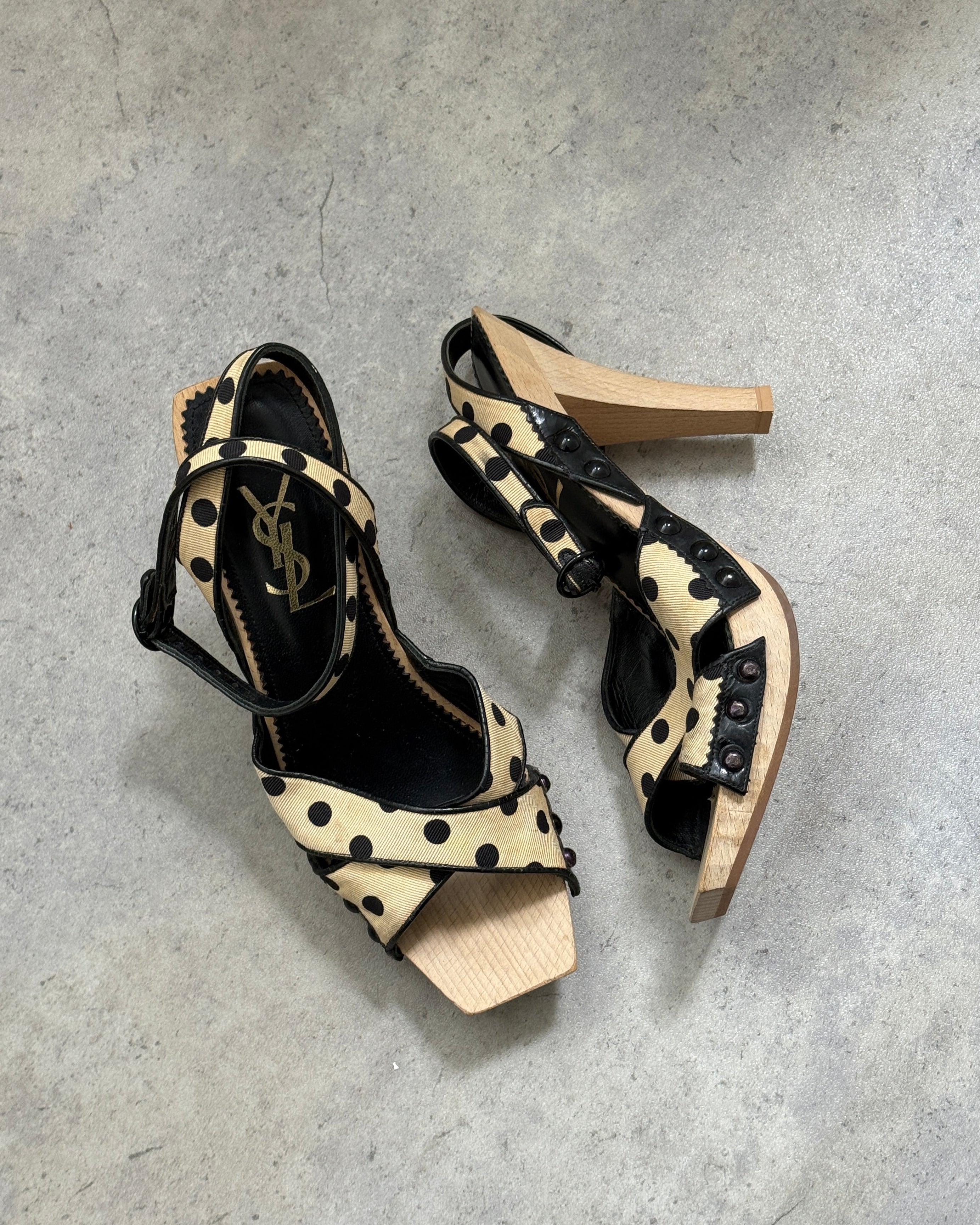 YSL SS2005 Polka Dot Heels • EU 37