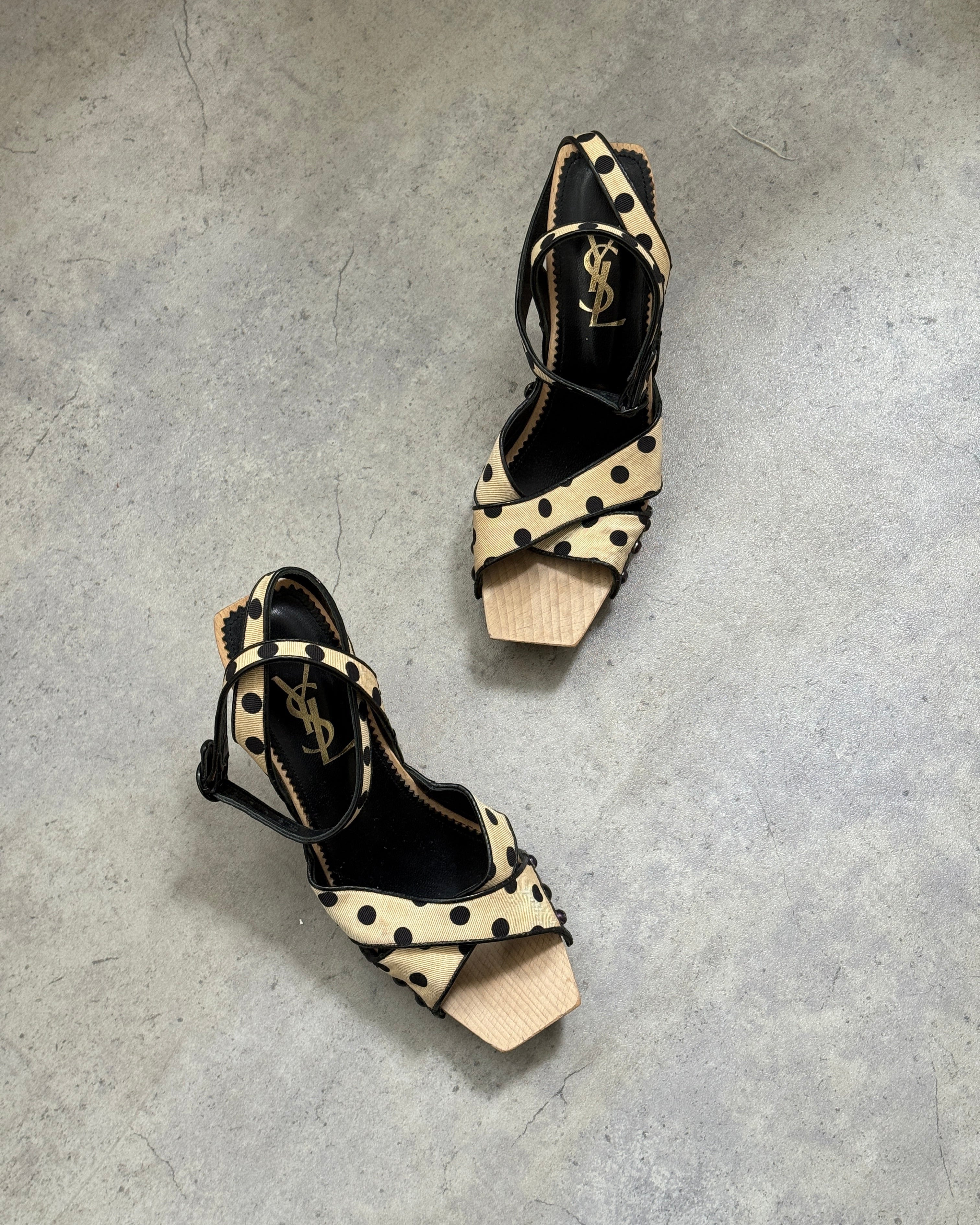 YSL SS2005 Polka Dot Heels • EU 37