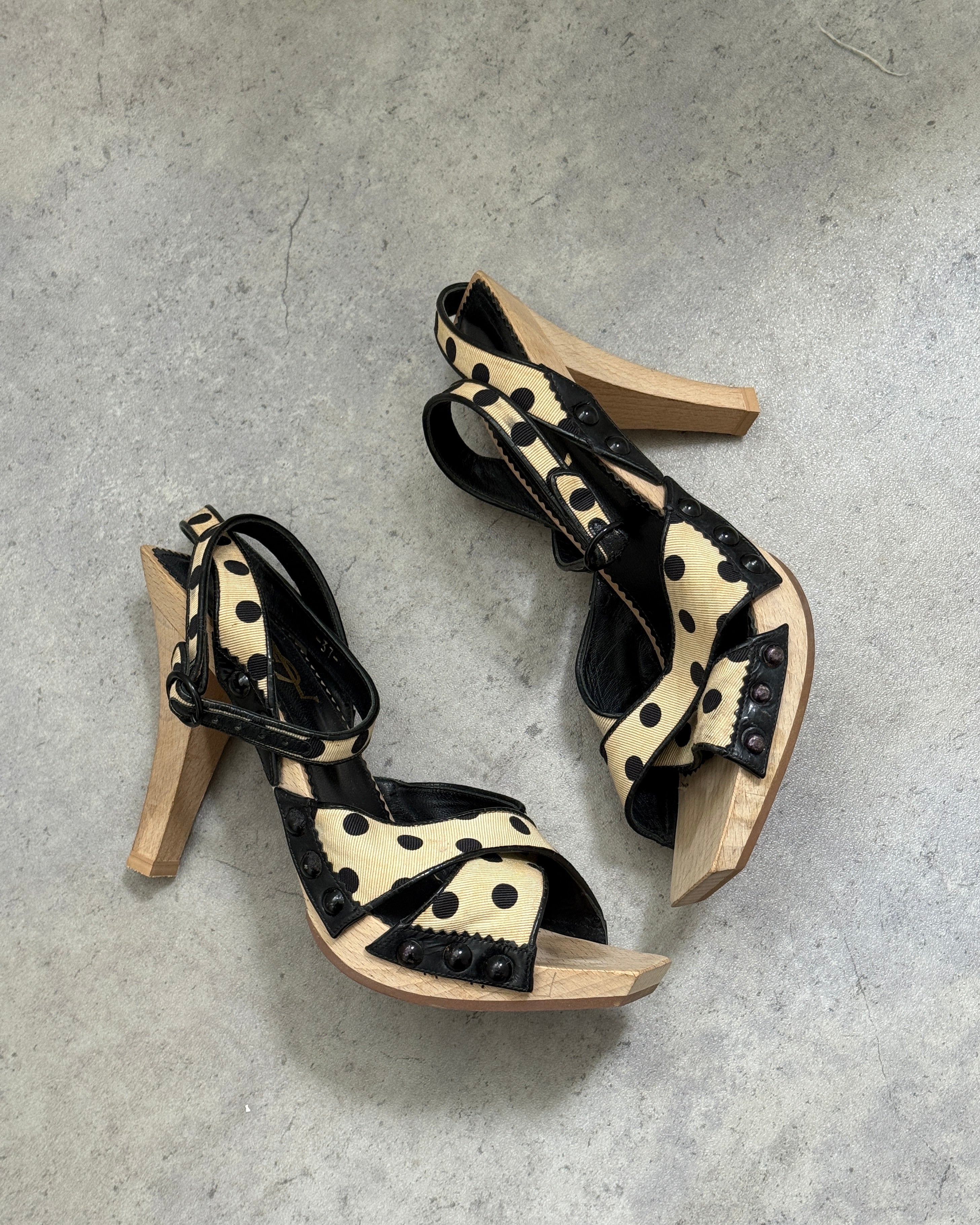 YSL SS2005 Polka Dot Heels • EU 37