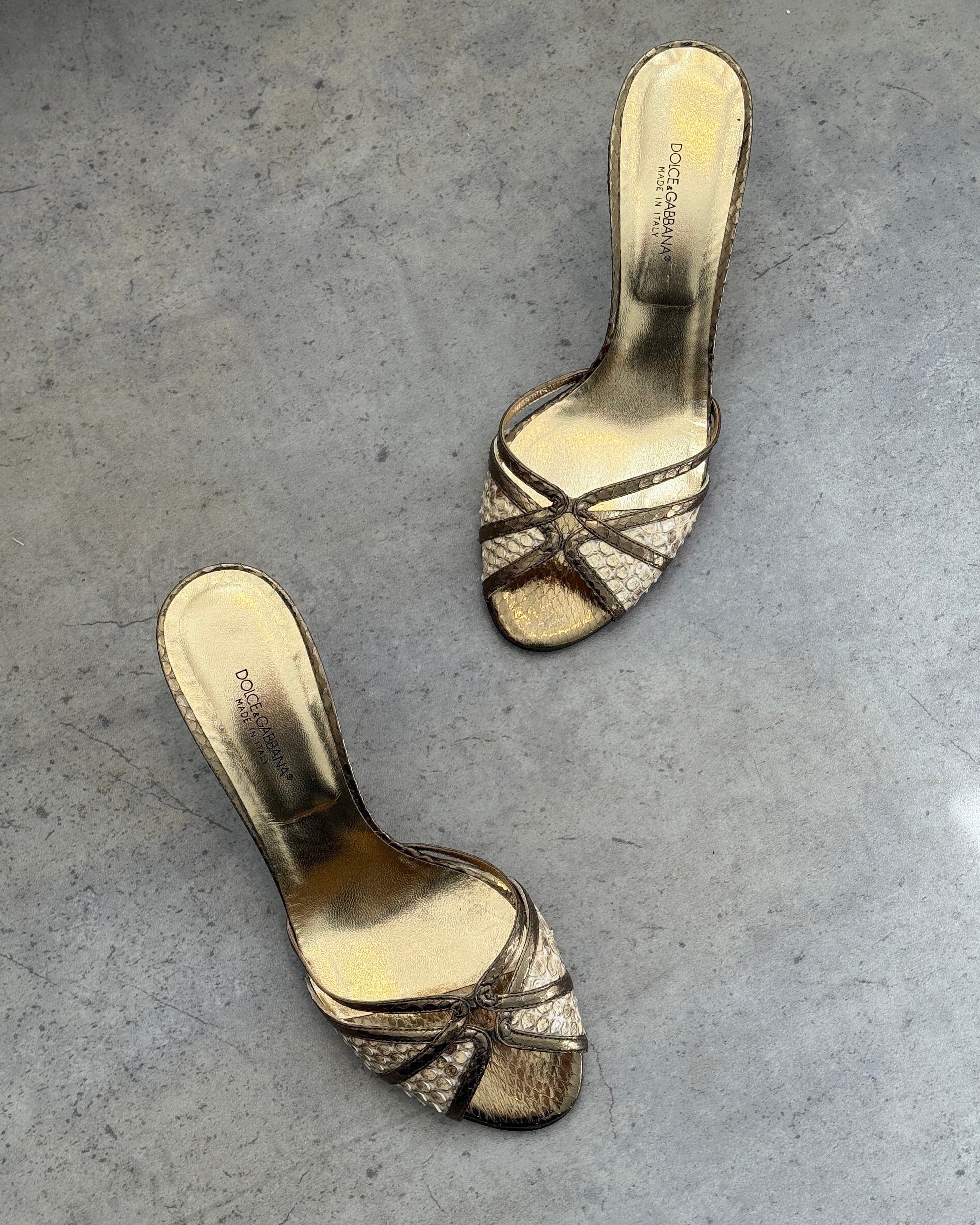 Dolce & Gabbana Snake Mules • EU 38.5