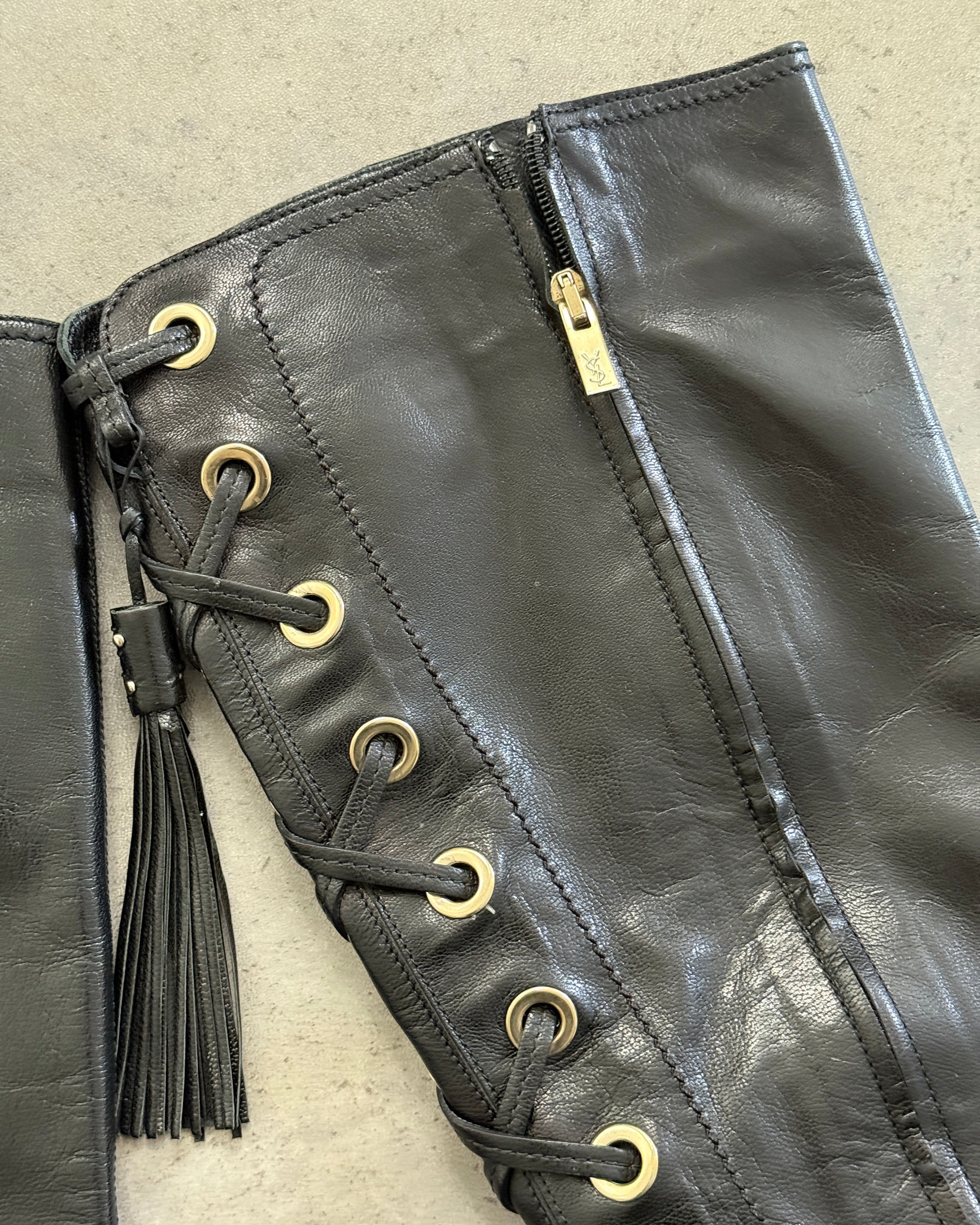 YSL Tassel Leather Boots • EU 39