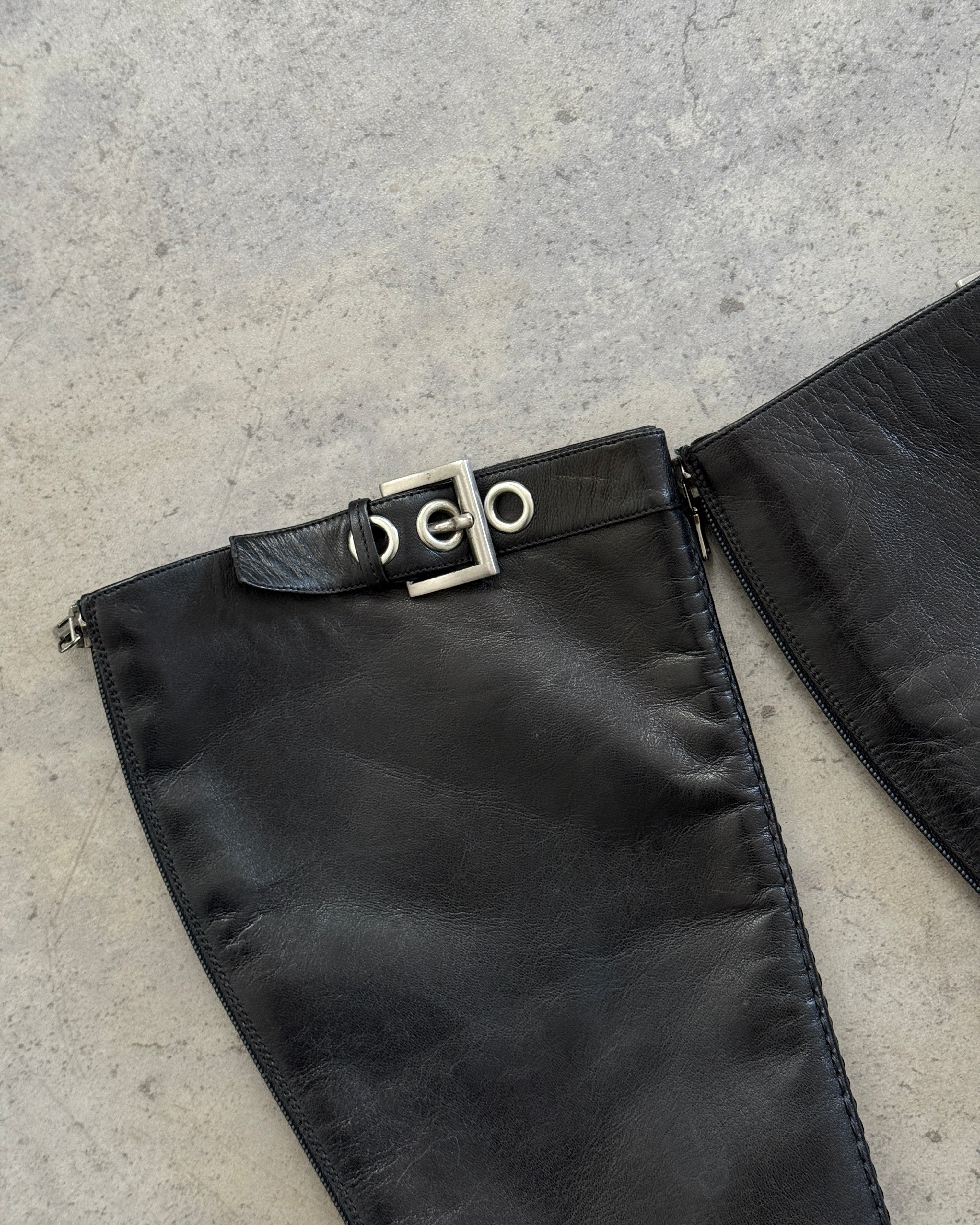 Prada Leather Buckle Boots • EU 38