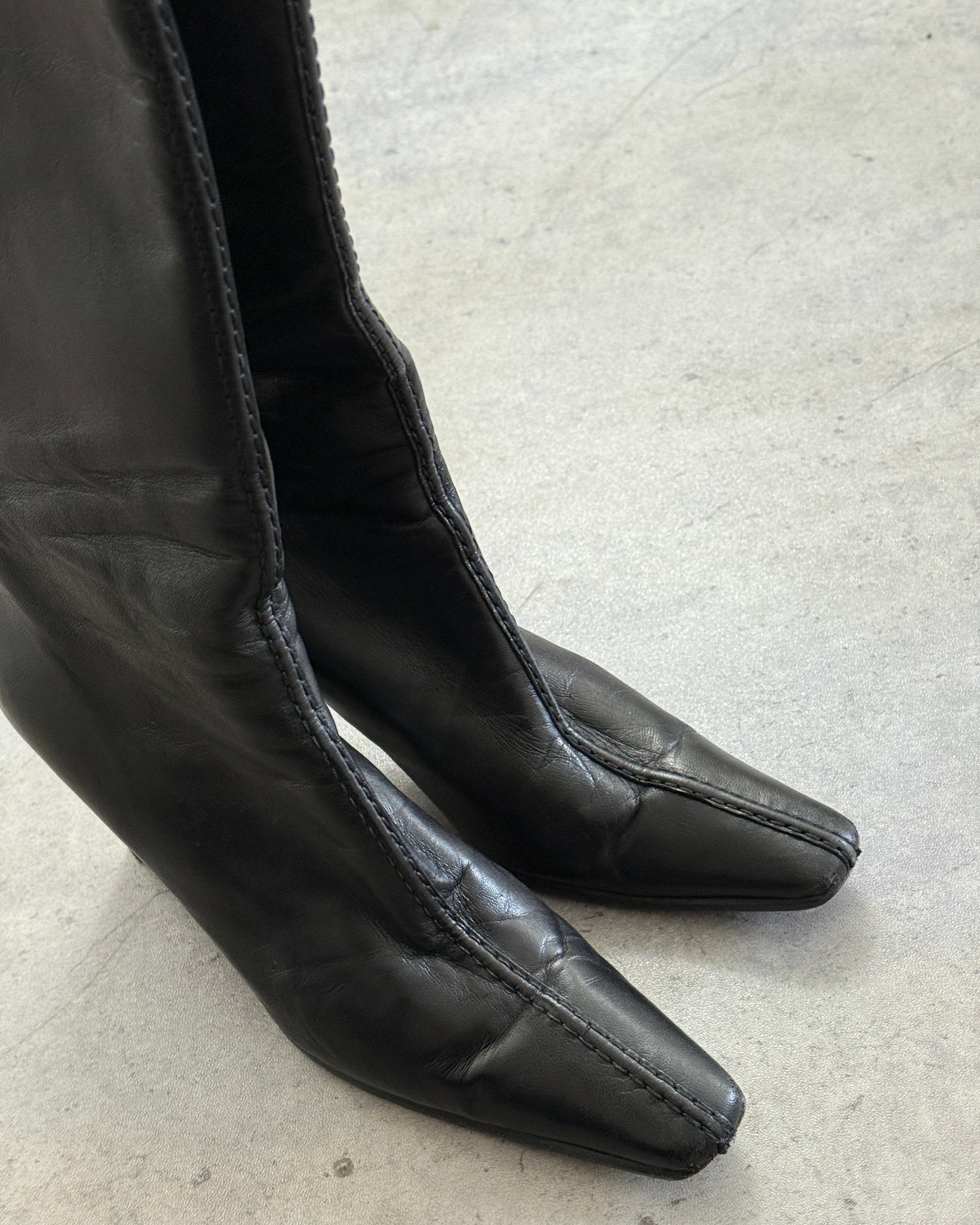 Prada Leather Buckle Boots • EU 38