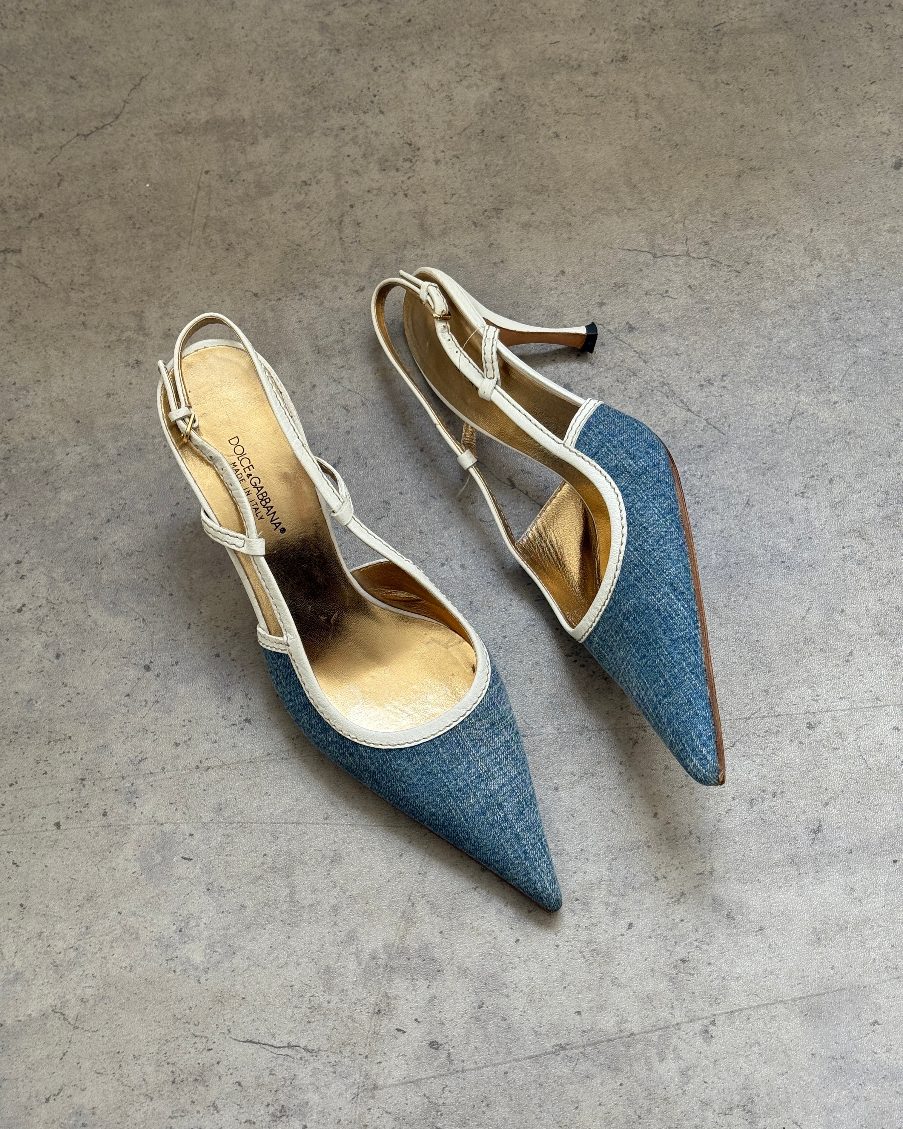 Dolce & Gabbana Denim Slingbacks • EU 38