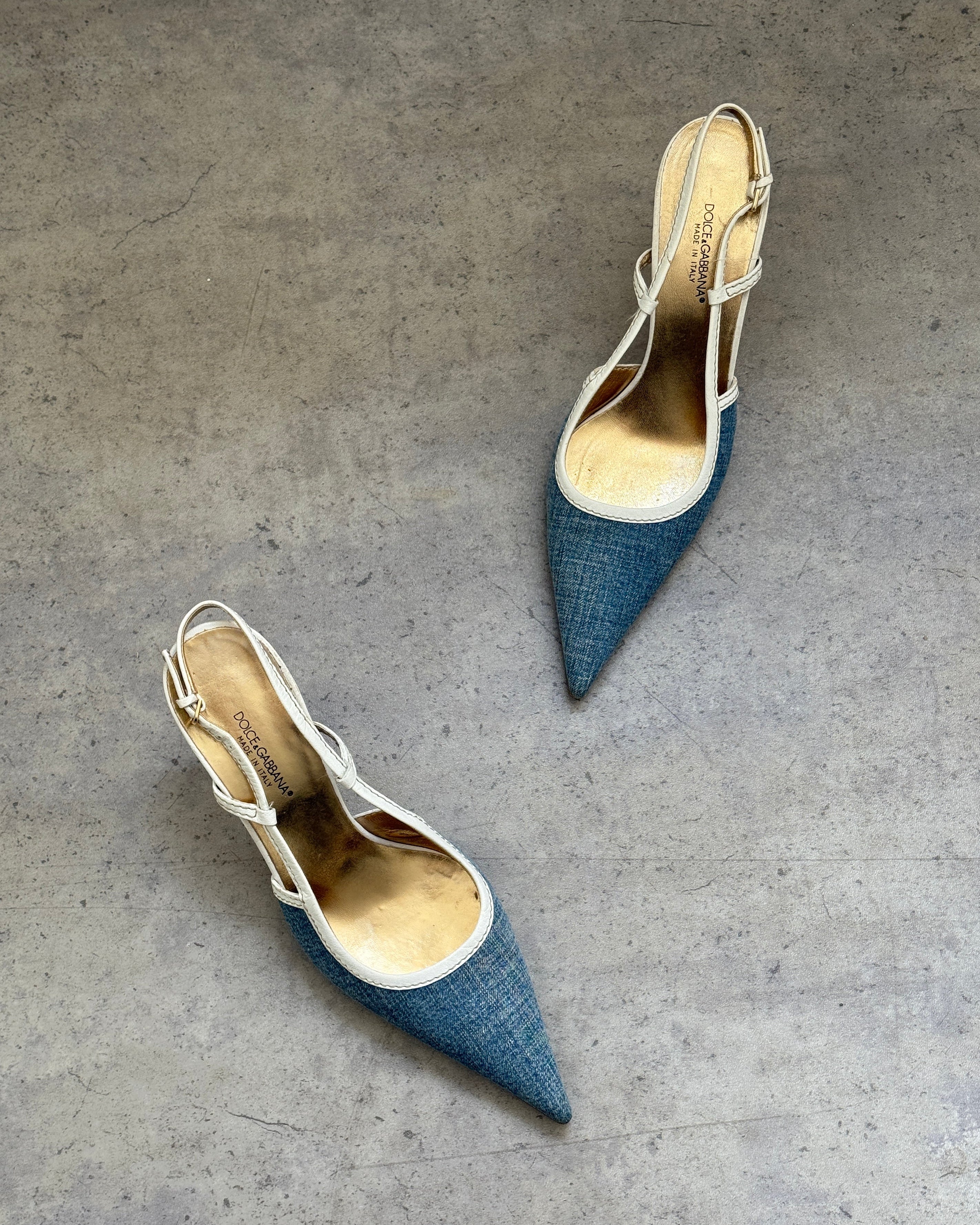Dolce & Gabbana Denim Slingbacks • EU 38