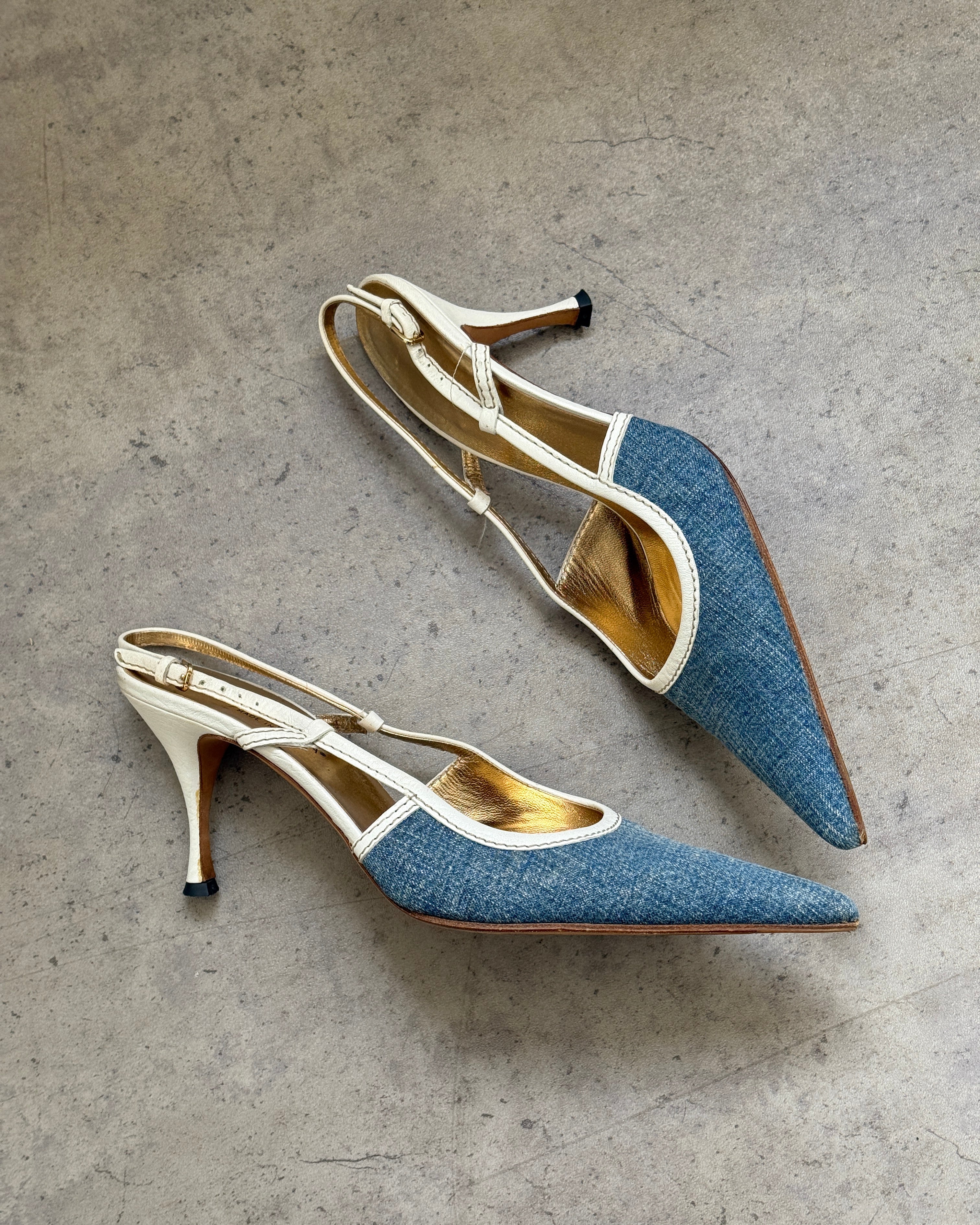 Dolce & Gabbana Denim Slingbacks • EU 38