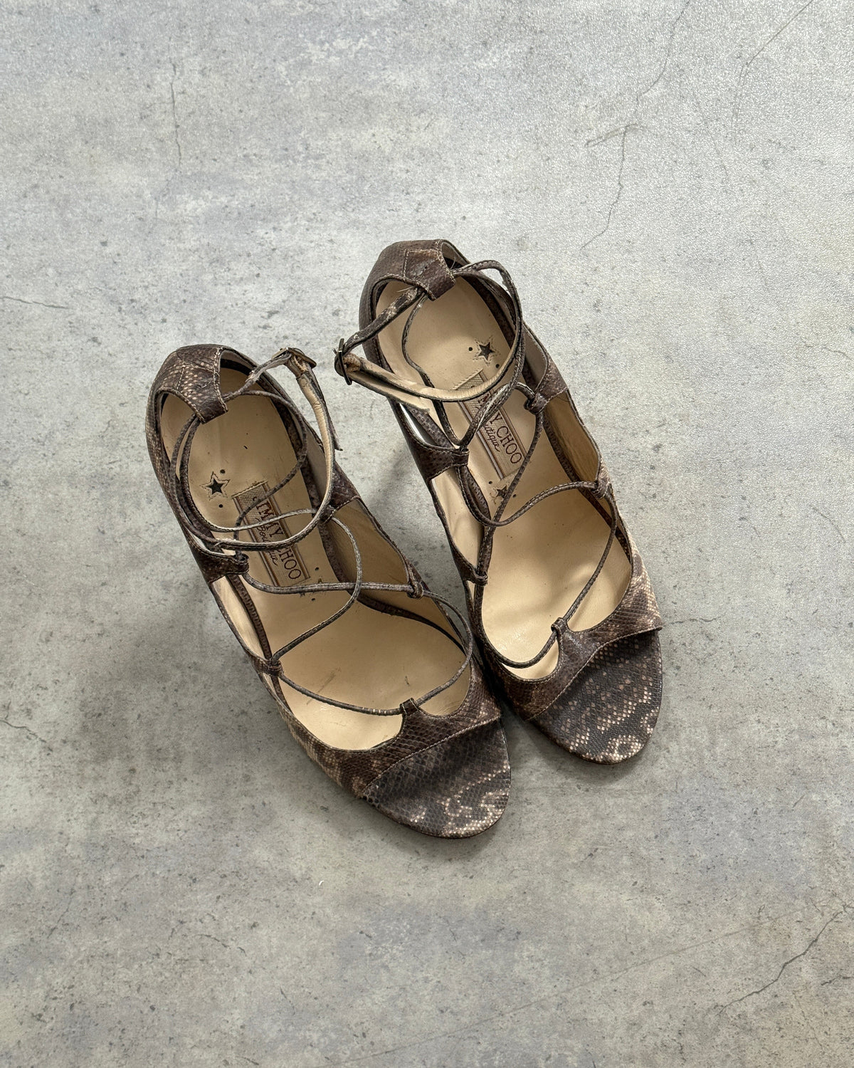 Jimmy Choo Snakeskin Strap Heels • EU 41
