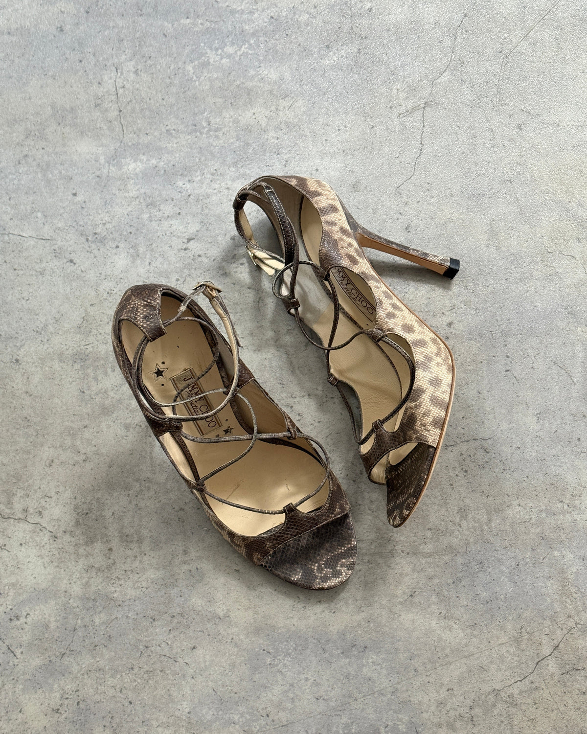 Jimmy Choo Snakeskin Strap Heels • EU 41