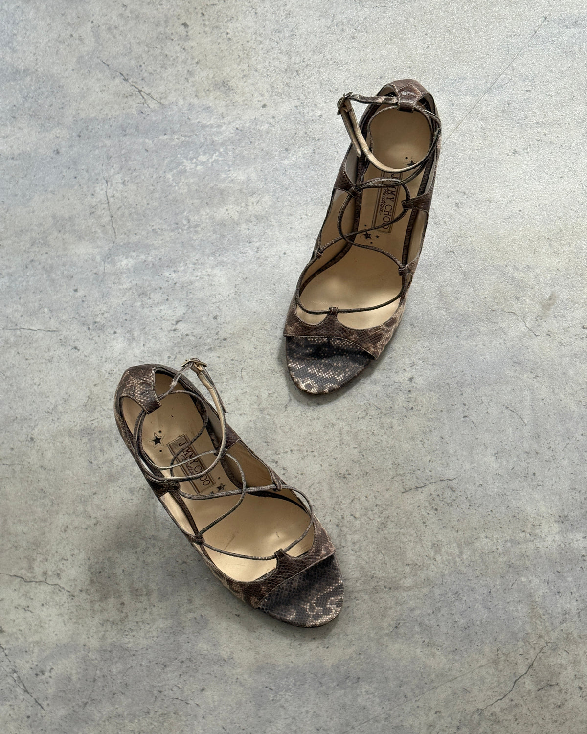 Jimmy Choo Snakeskin Strap Heels • EU 41