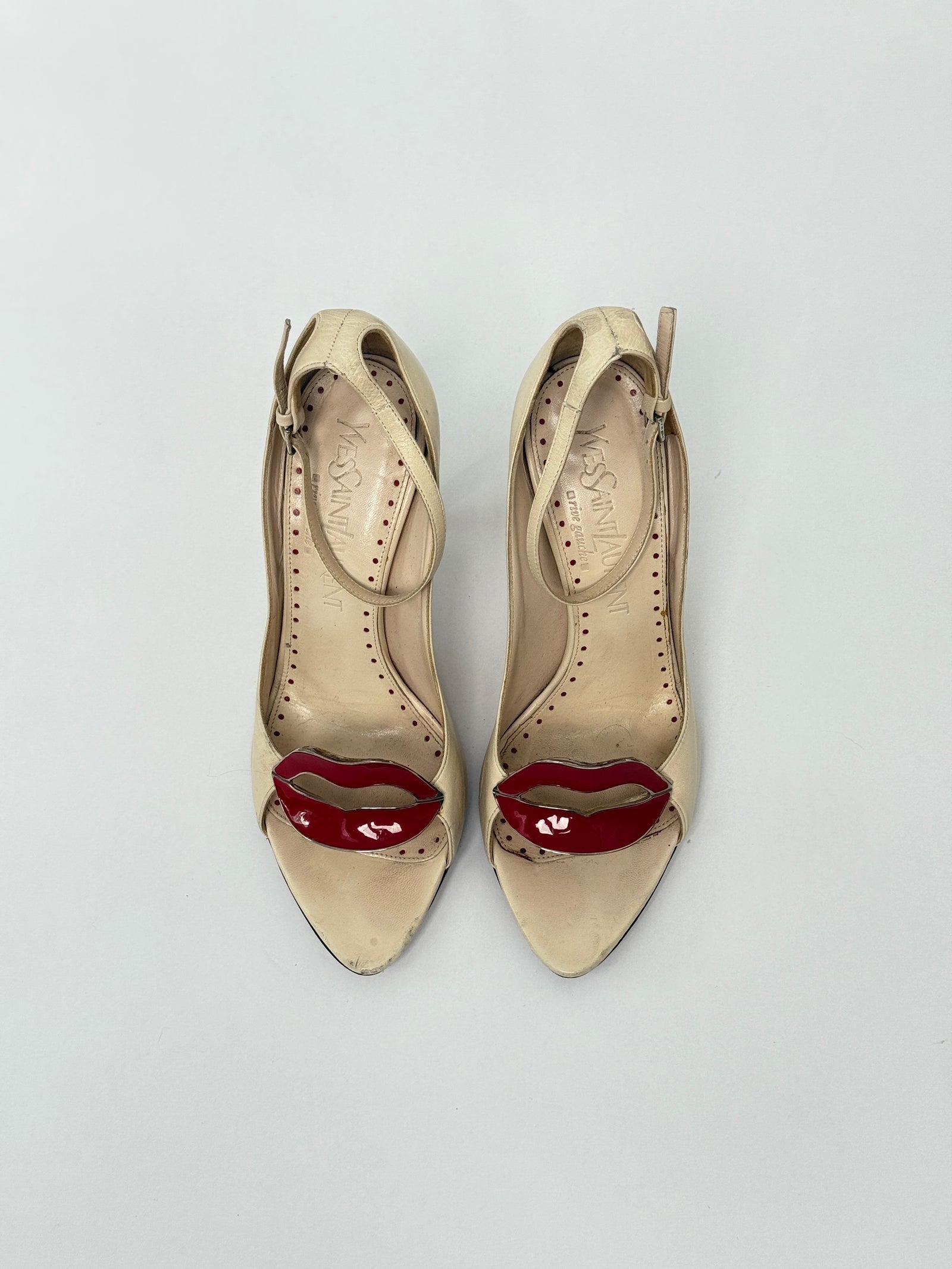 Yves Saint Laurent "Dali" Red Lip Heels